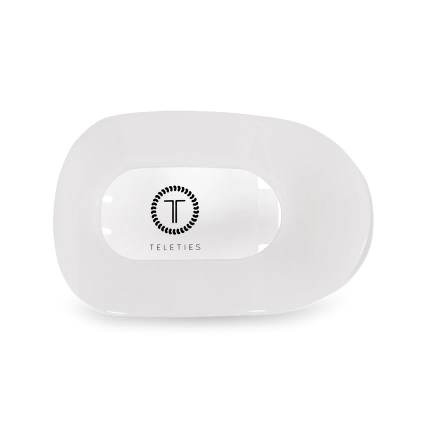 Coconut White Large Flat Round Clip