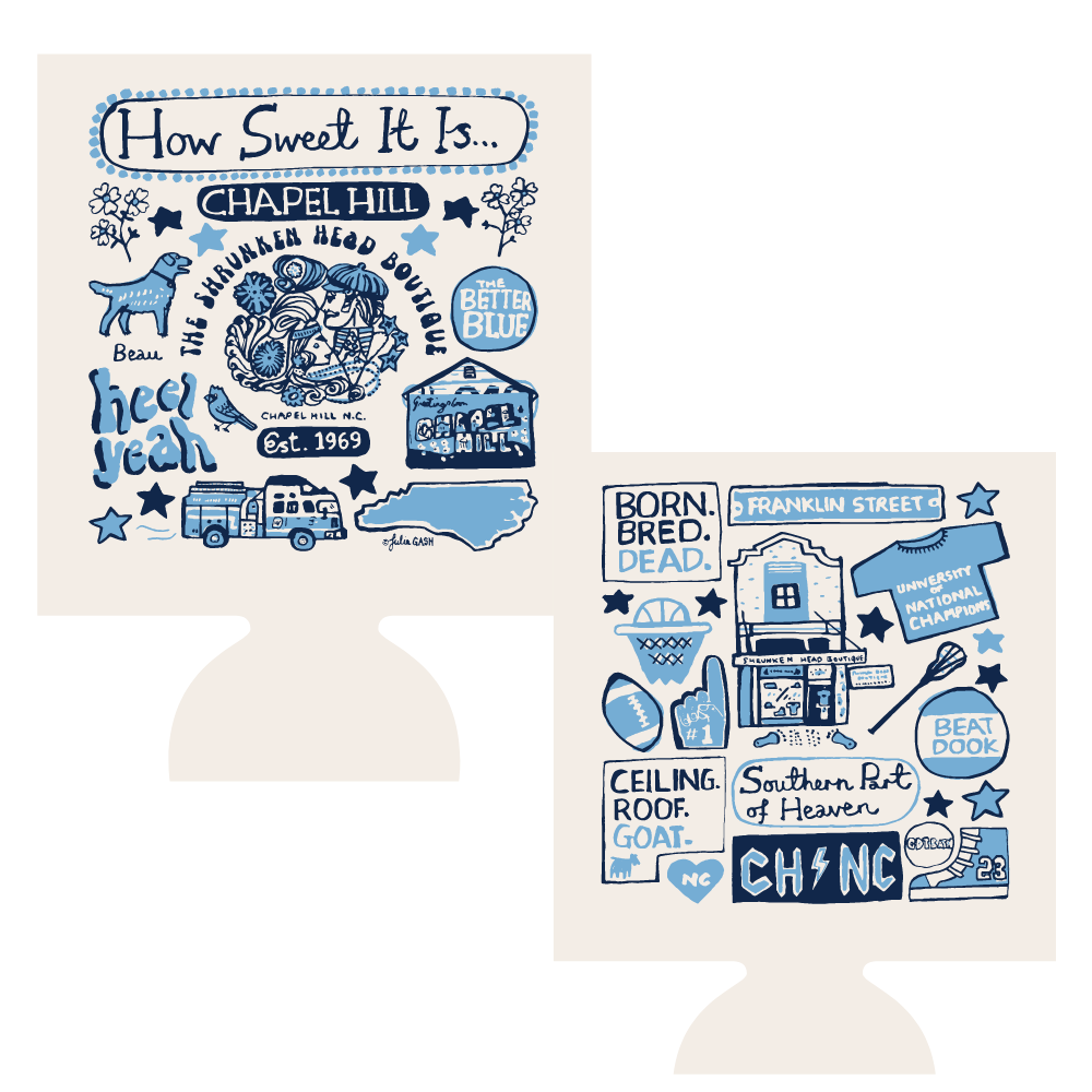 Chapel Hill SHB Can Cooler by Julia Gash
