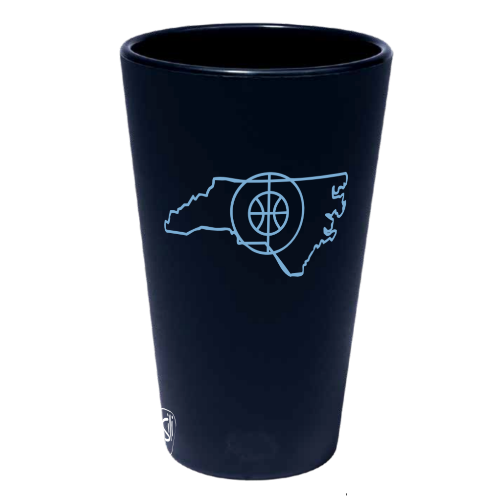 Carolina Basketball Court 16oz Pint Glass by Silipint