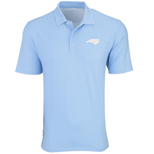 North Carolina Blue Polo Shirt for Men Pro Eagle Print