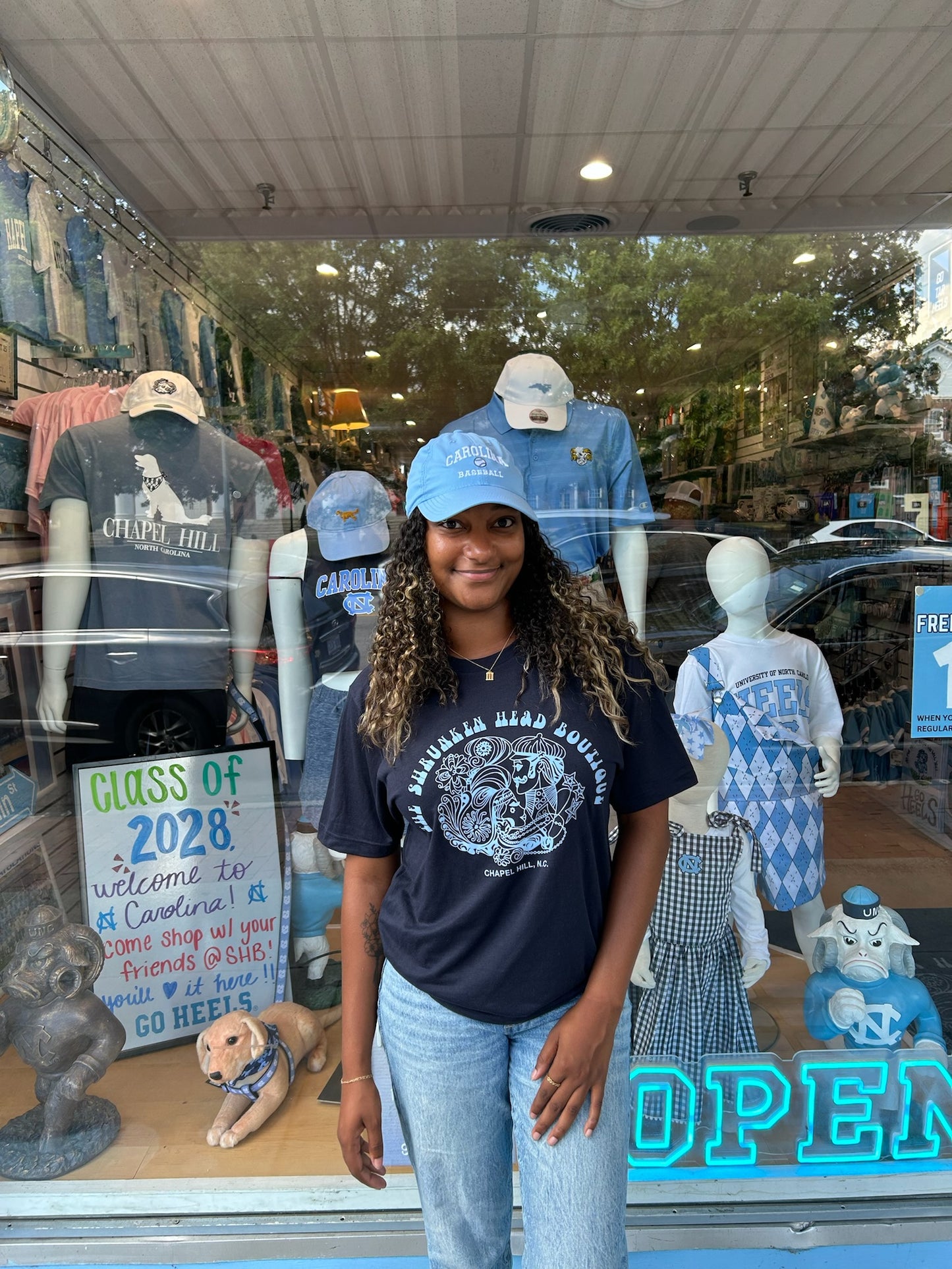 Shrunken Head Boutique Logo T-Shirt in Navy Soft Blend Material