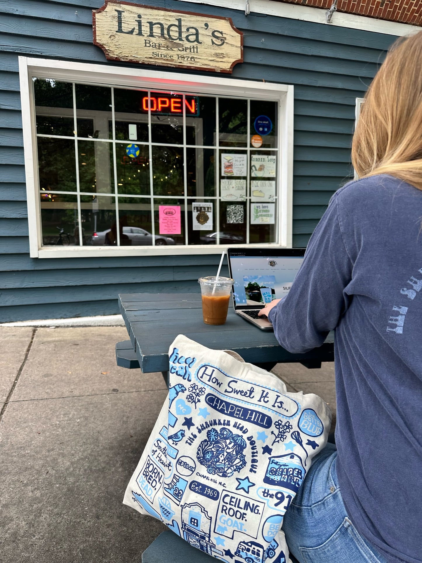 Chapel Hill North Carolina Canvas Tote by Julia Gash