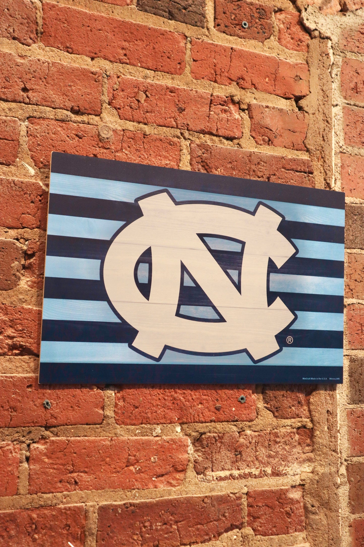 North Carolina Tar Heels AMERICANA Wood Sign 11" x 17"