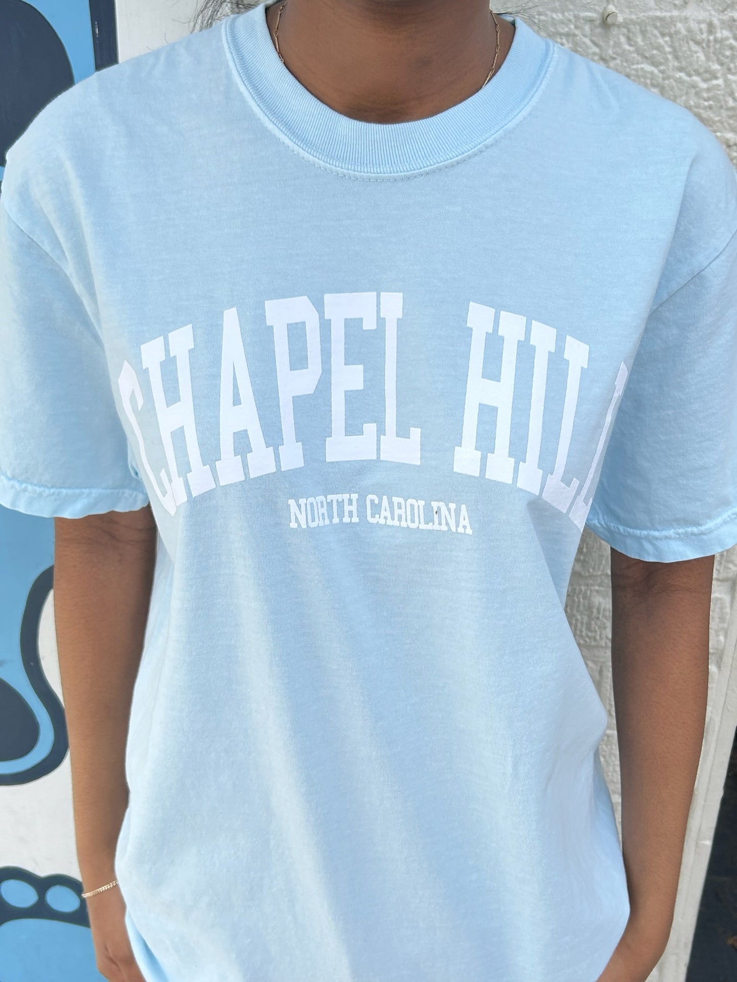 Chapel Hill North Carolina Comfort Colors T-Shirt in Chambray