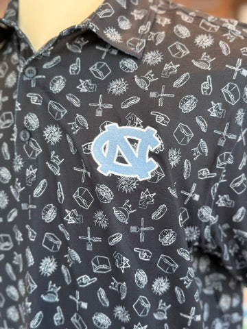 Carolina Tar Heels Tailgate Print Men's Polo Shirt by Champion