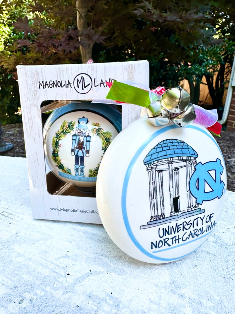 North Carolina Tar Heels Old Well Christmas Ornament Ball