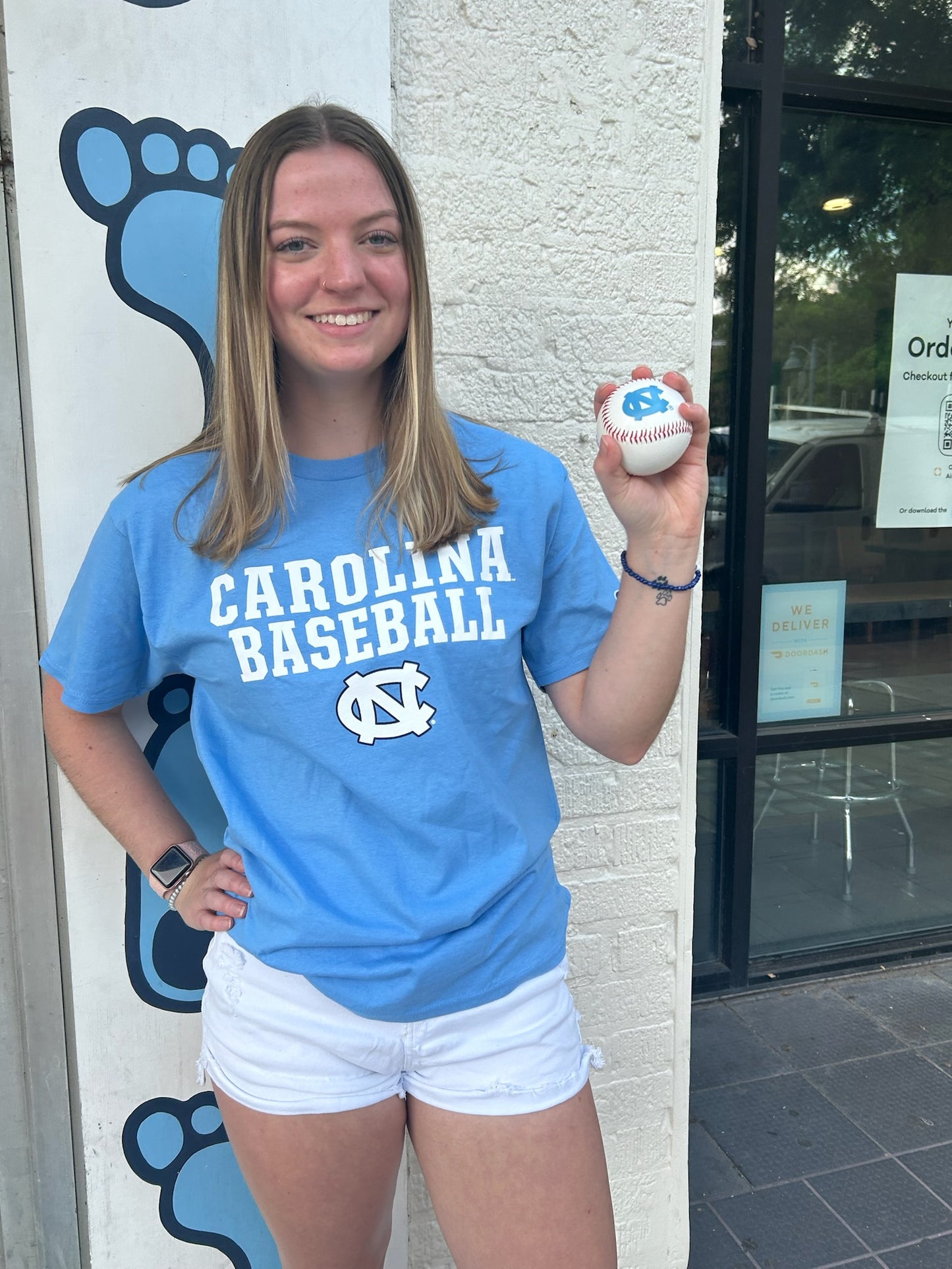 Carolina Baseball T-Shirt with UNC Logo by Champion