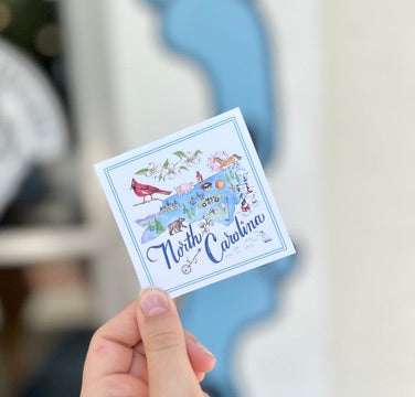North Carolina Handpainted Icons Enclosure Card