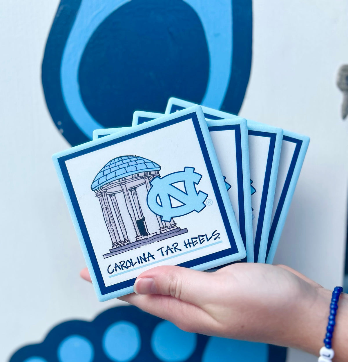 UNC Old Well Coaster Set of 4