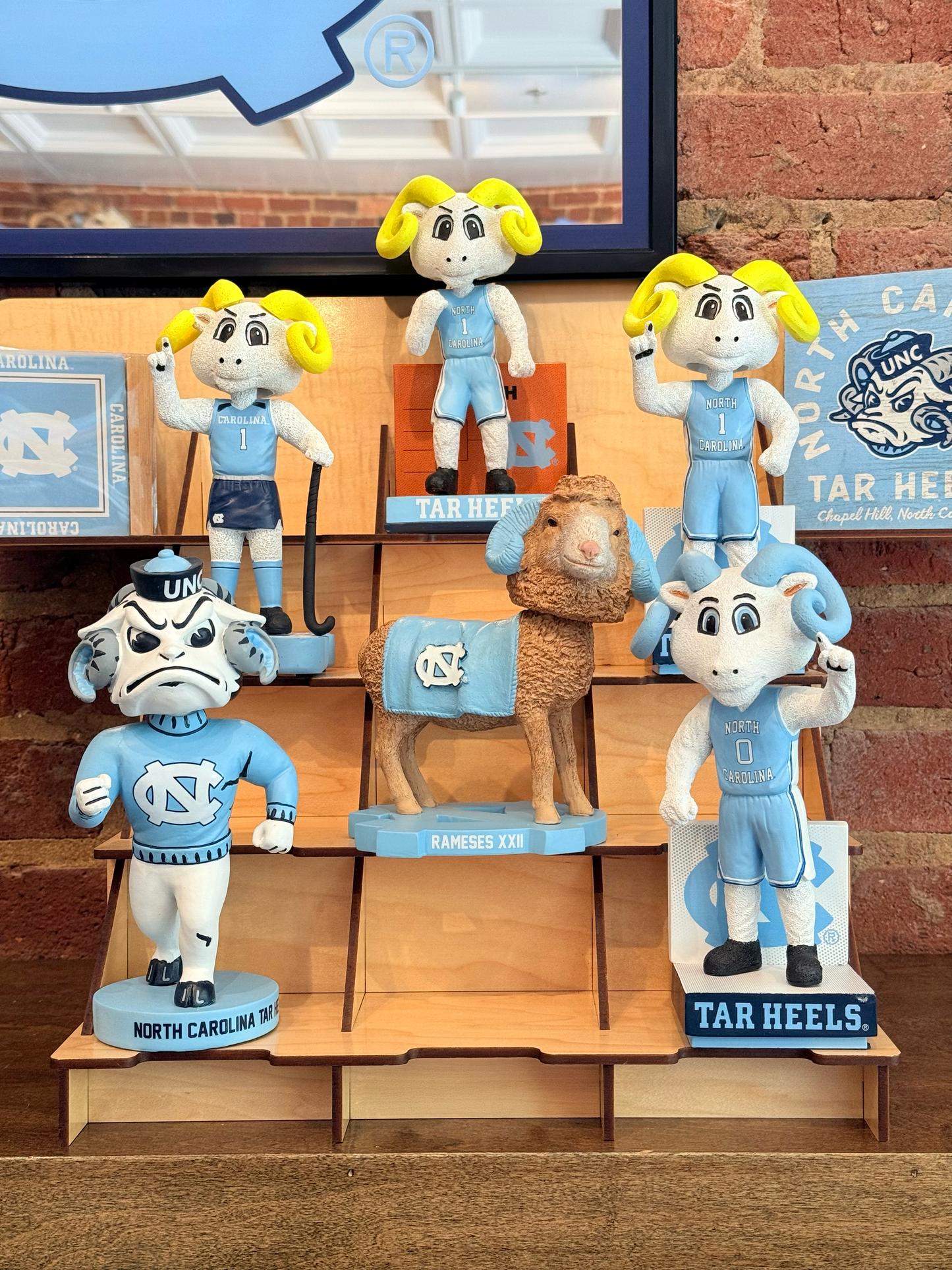 North Carolina Tar Heels March Basketball Rameses Bobblehead