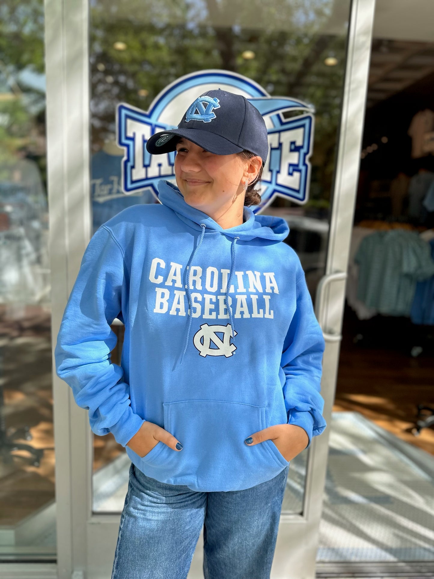 North Carolina Tar Heels Fitted Hat in Navy Blue with UNC Logo