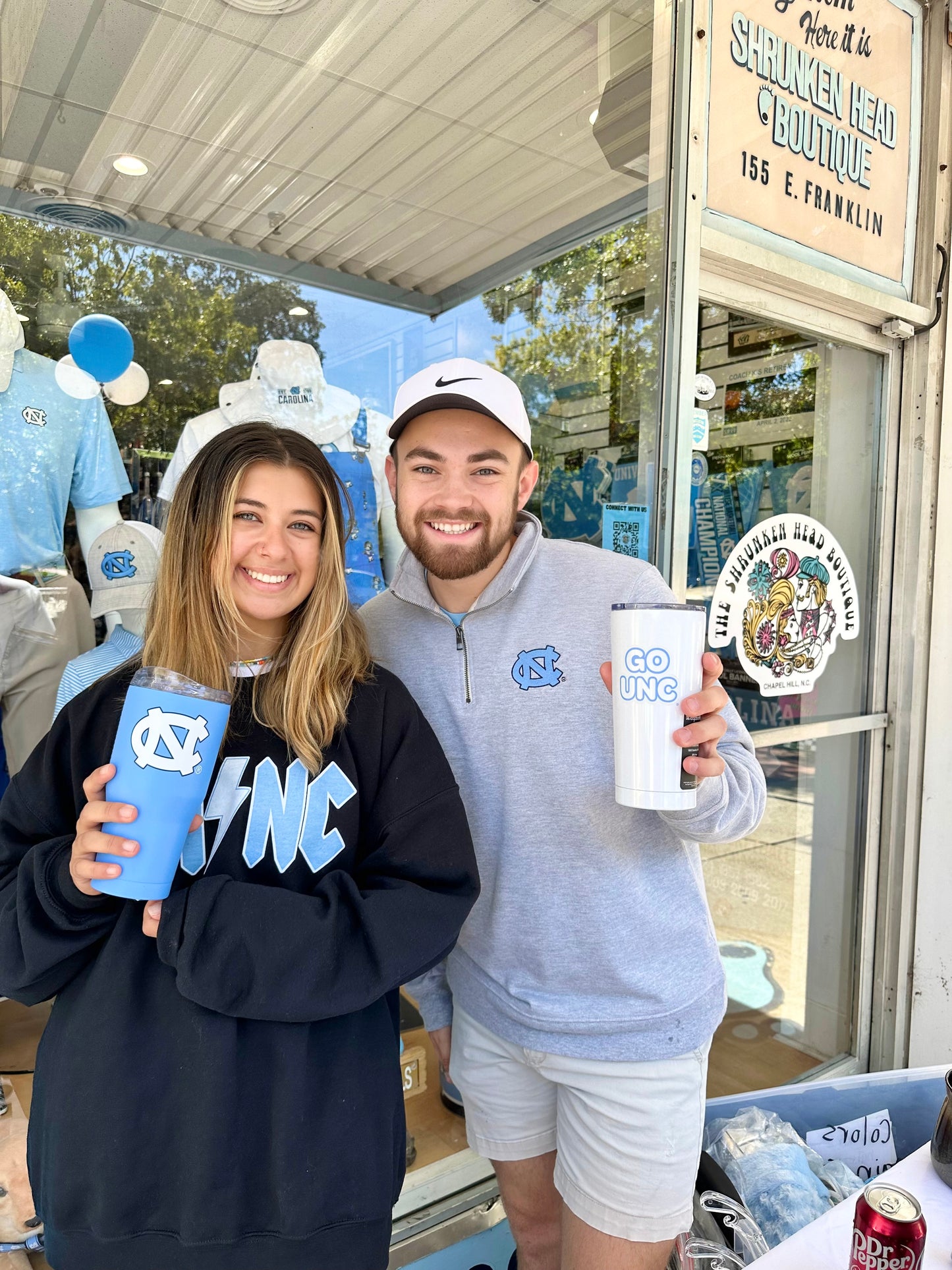 North Carolina Quarter Zip Sweatshirt in Classic Grey with UNC Logo