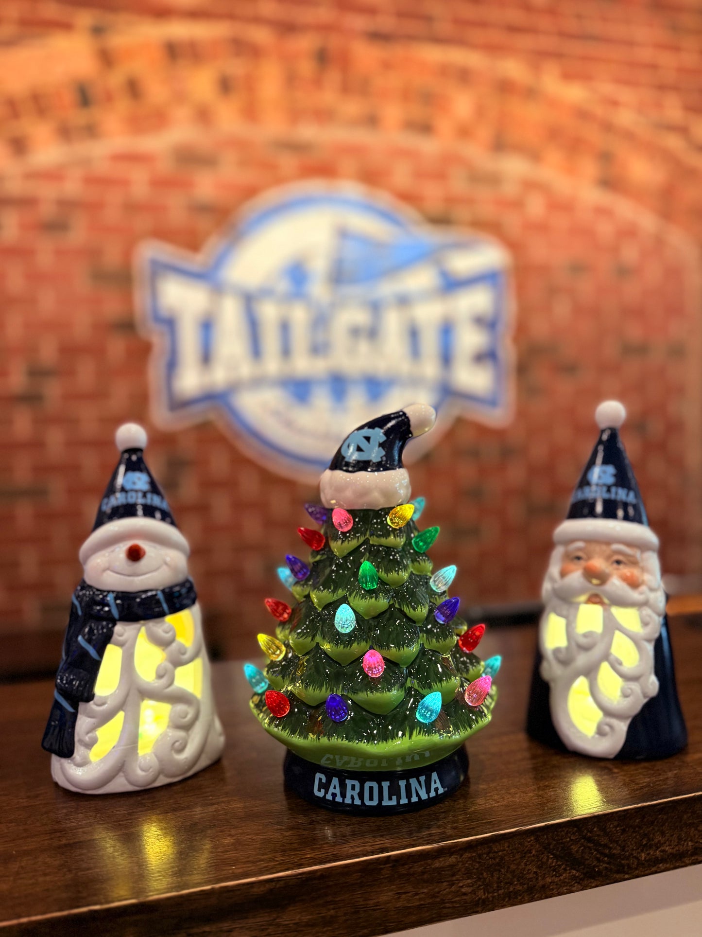 University of North Carolina Snowman LED Statue 8"