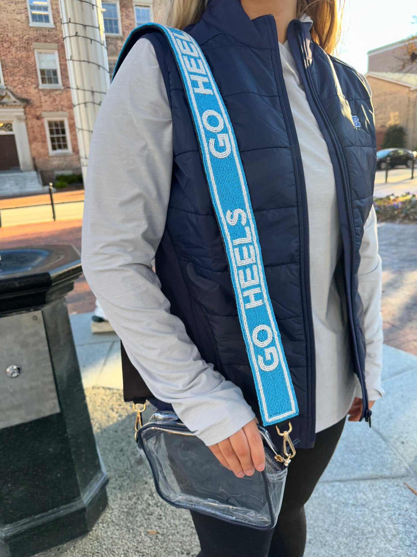 GO HEELS Beaded Purse Strap by Desden