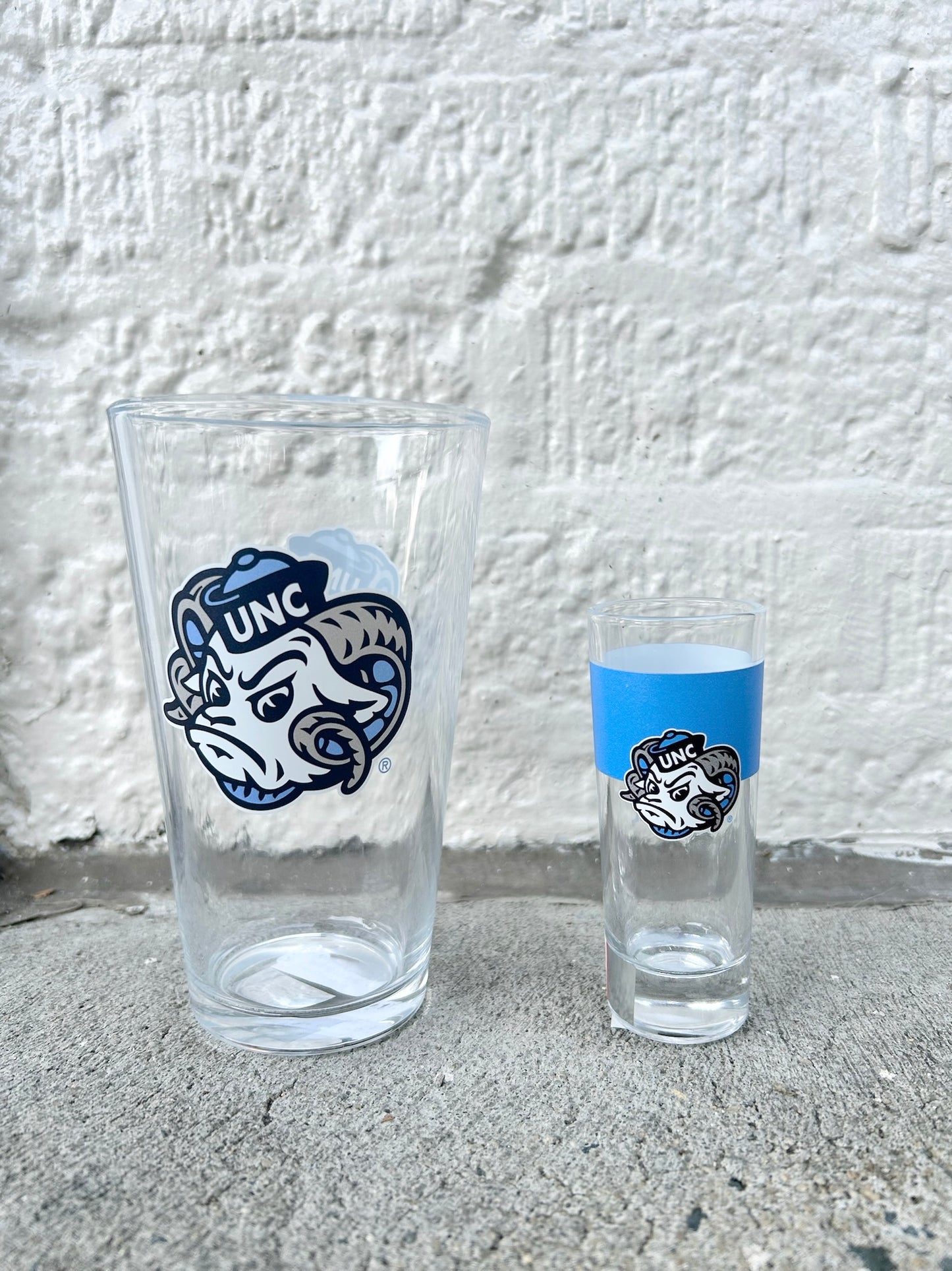 North Carolina 2.5oz Colorblock Shooter Glass