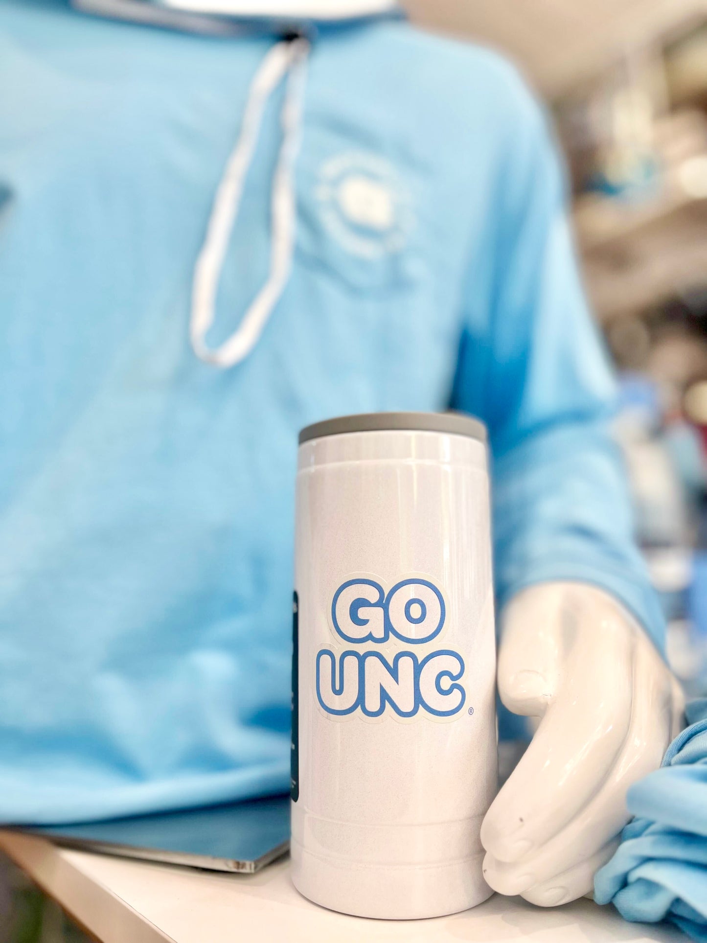 North Carolina Tar Heels Slim Can Coolie Iridescent