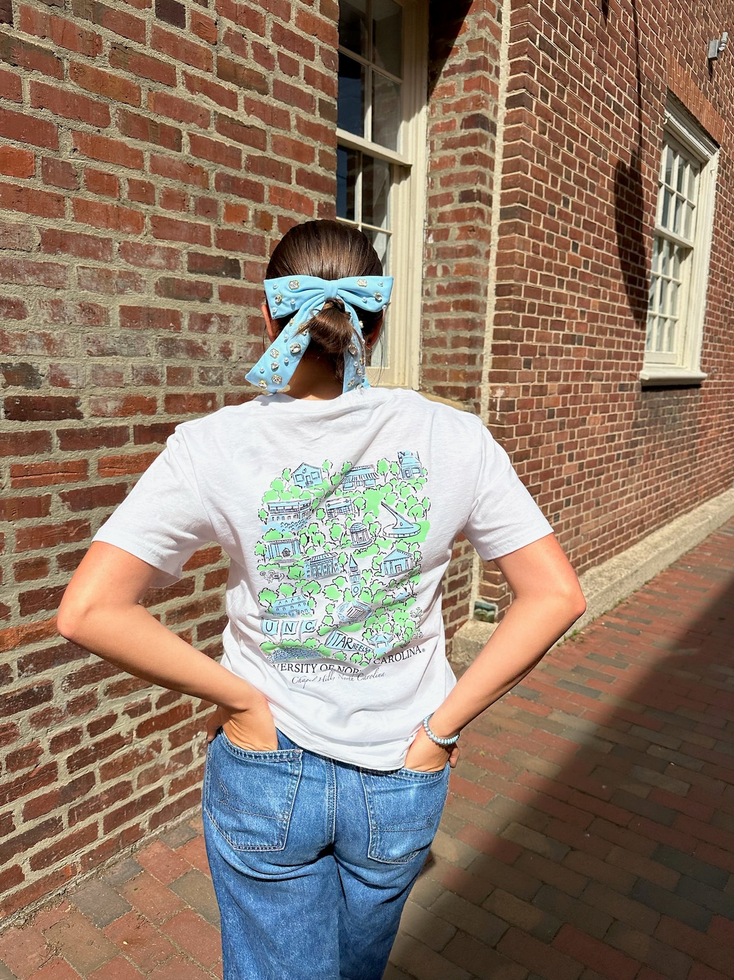 University of North Carolina Blue Bow Barrette
