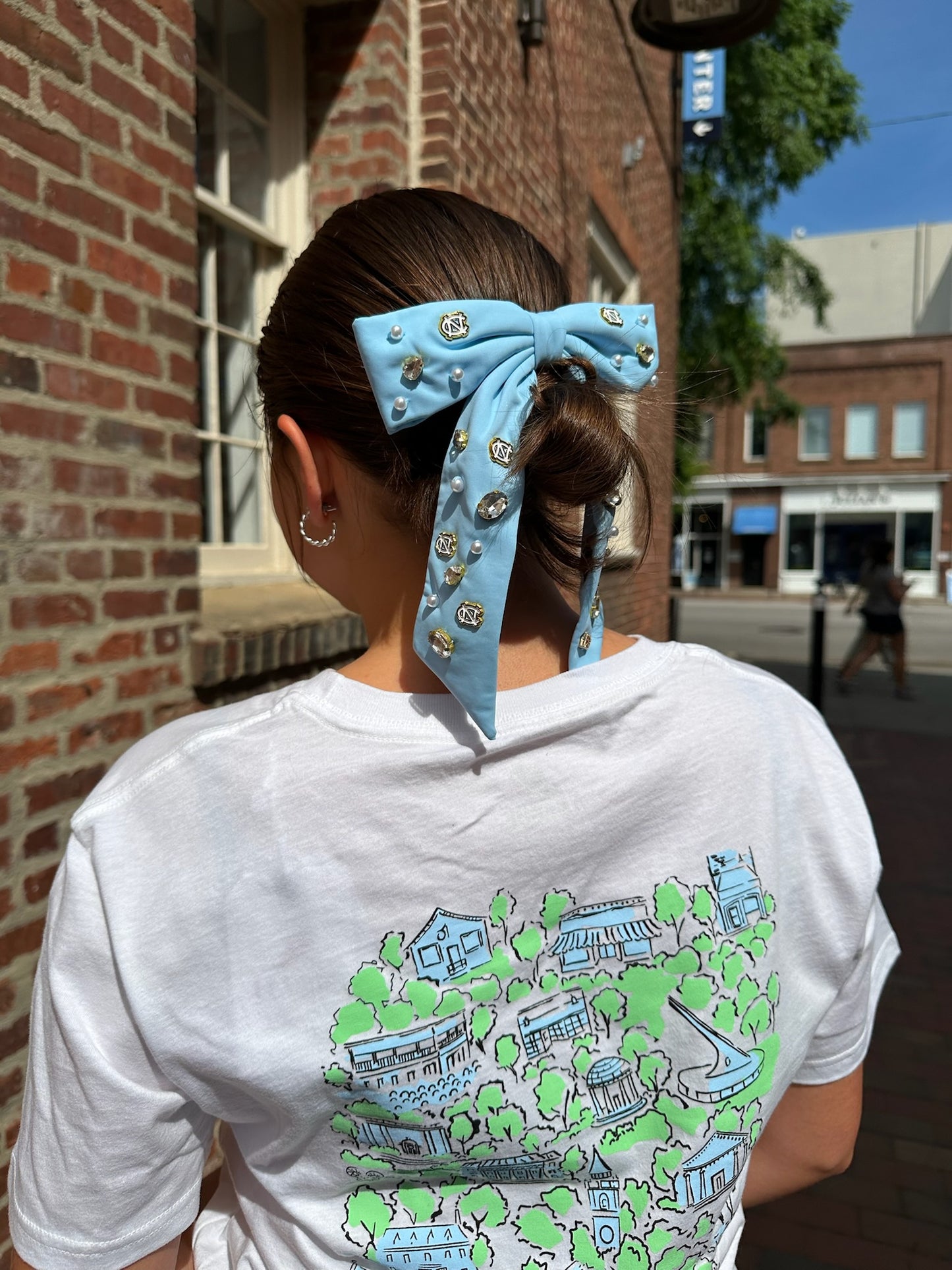 University of North Carolina Blue Bow Barrette