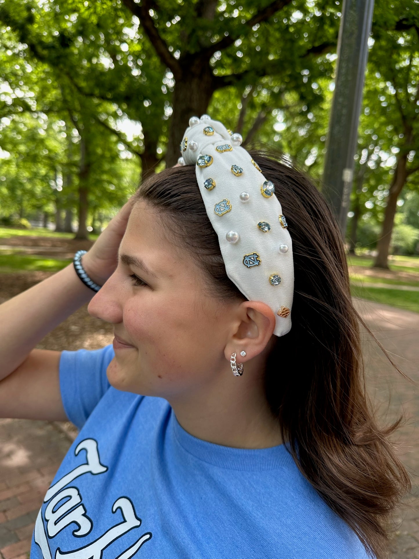 University of North Carolina White Logo Headband