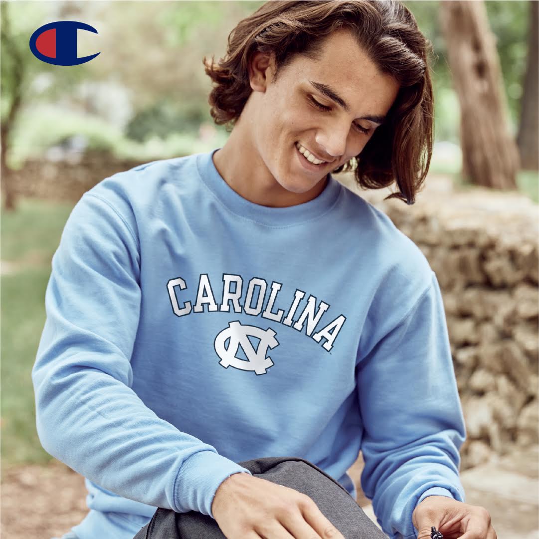 Carolina UNC Basic Blue Crewneck Sweatshirt by Champion