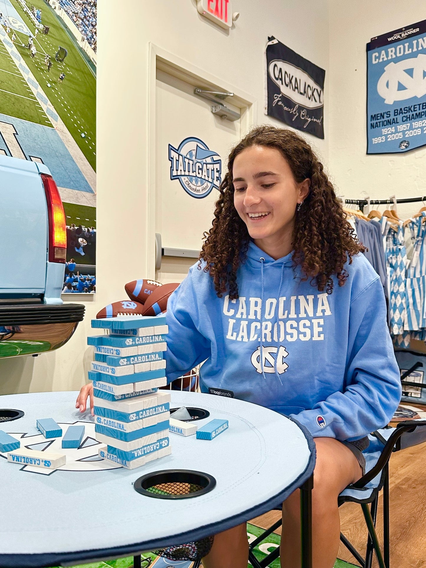 Carolina Lacrosse Adult Hoodie with UNC Logo by Champion