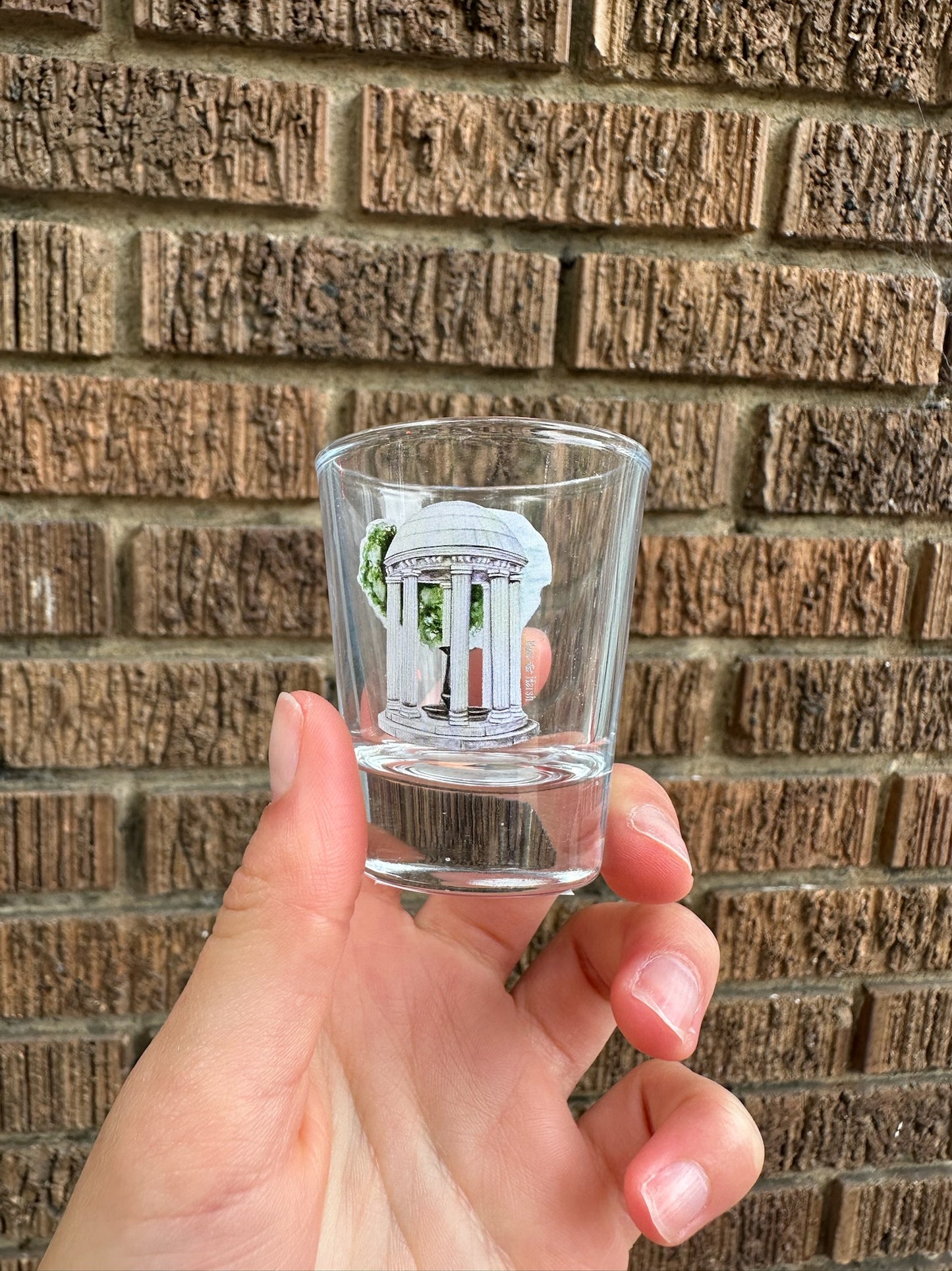 UNC Shot Glass by Moss and Marsh