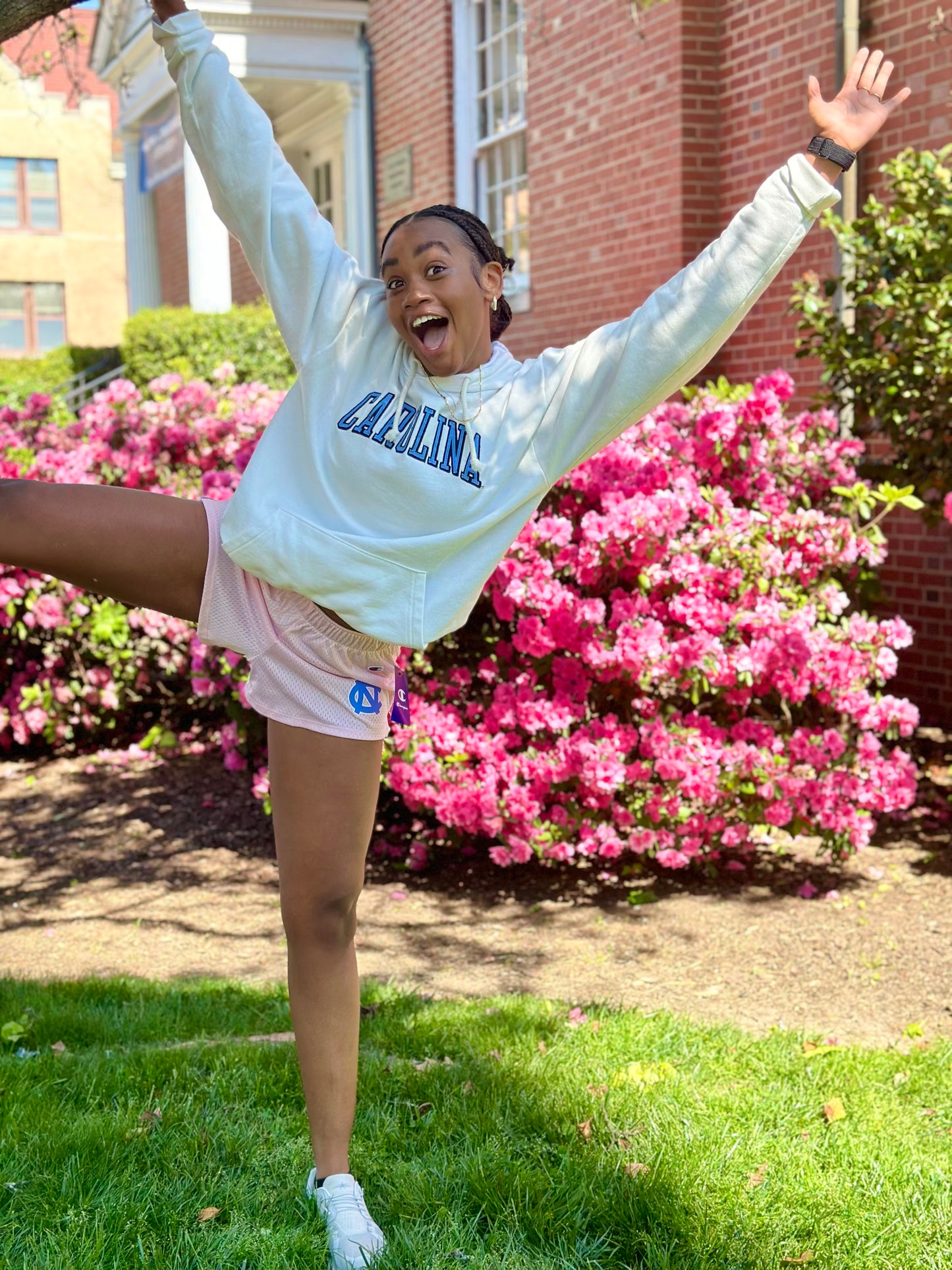 Pink Carolina Tar Heels Women's Mesh Shorts by Champion