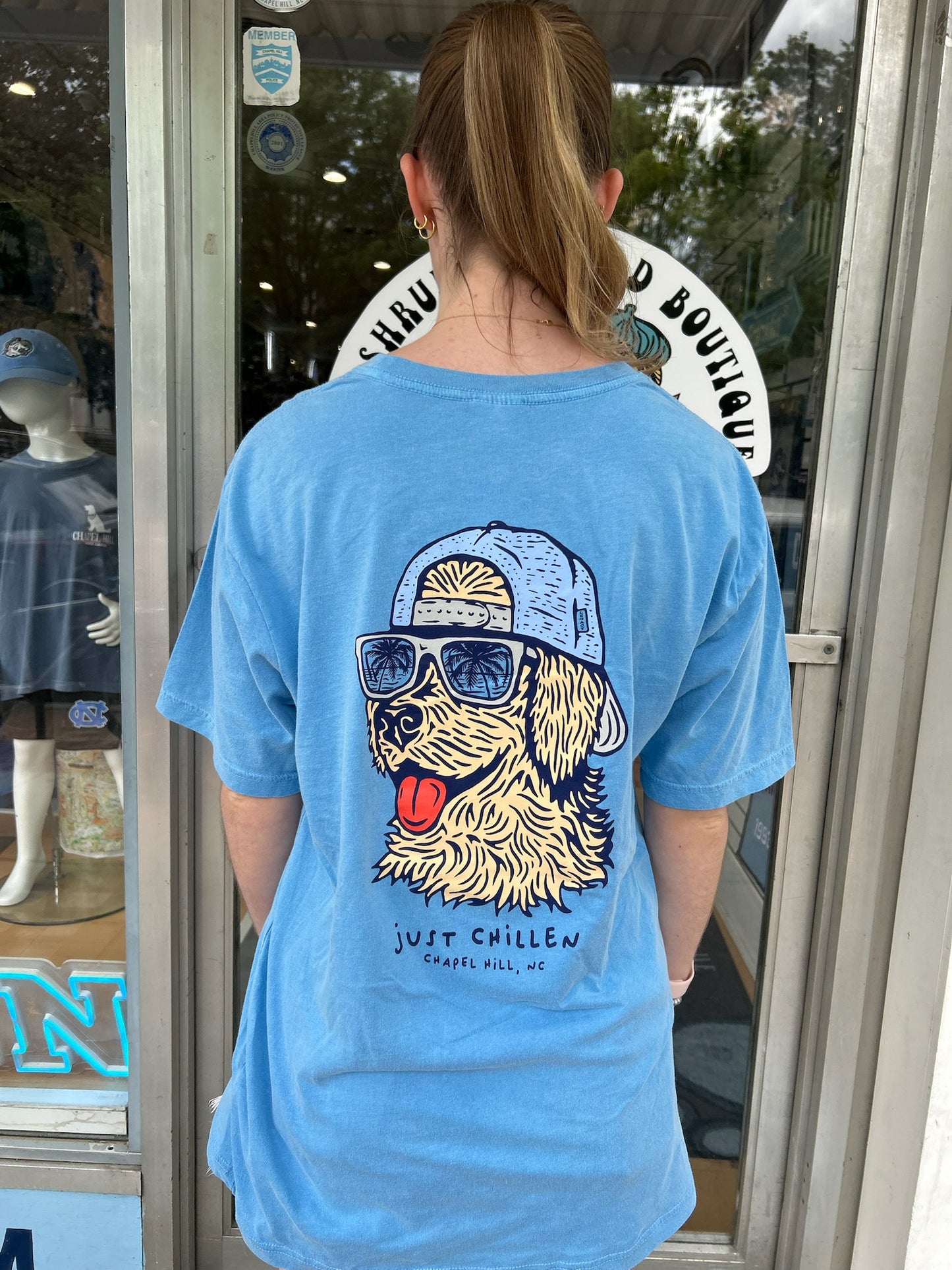 Golden Retriever Just Chillen in Chapel Hill Adult T-Shirt