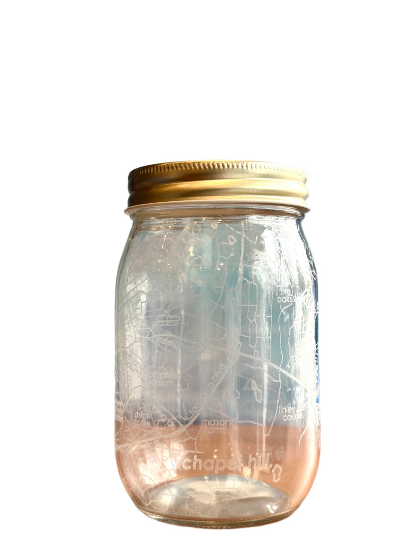 Chapel Hill Map Mason Jar