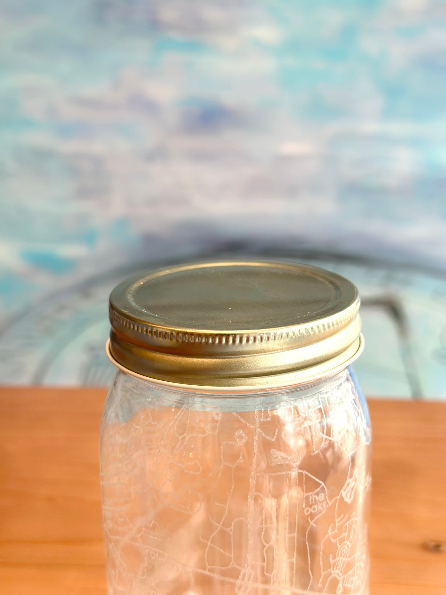 Chapel Hill Map Mason Jar