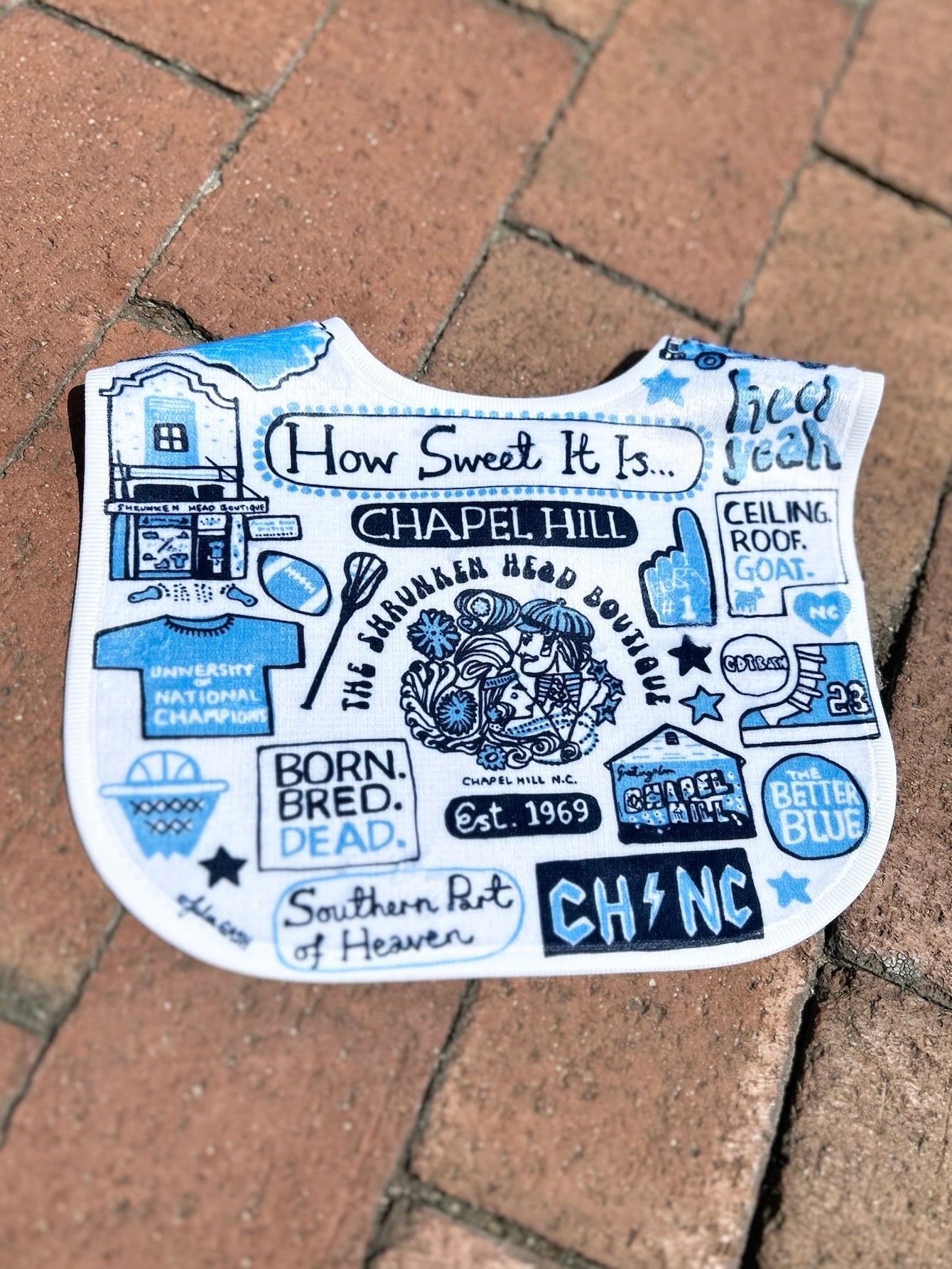 Chapel Hill Local Baby Bib by Julia Gash