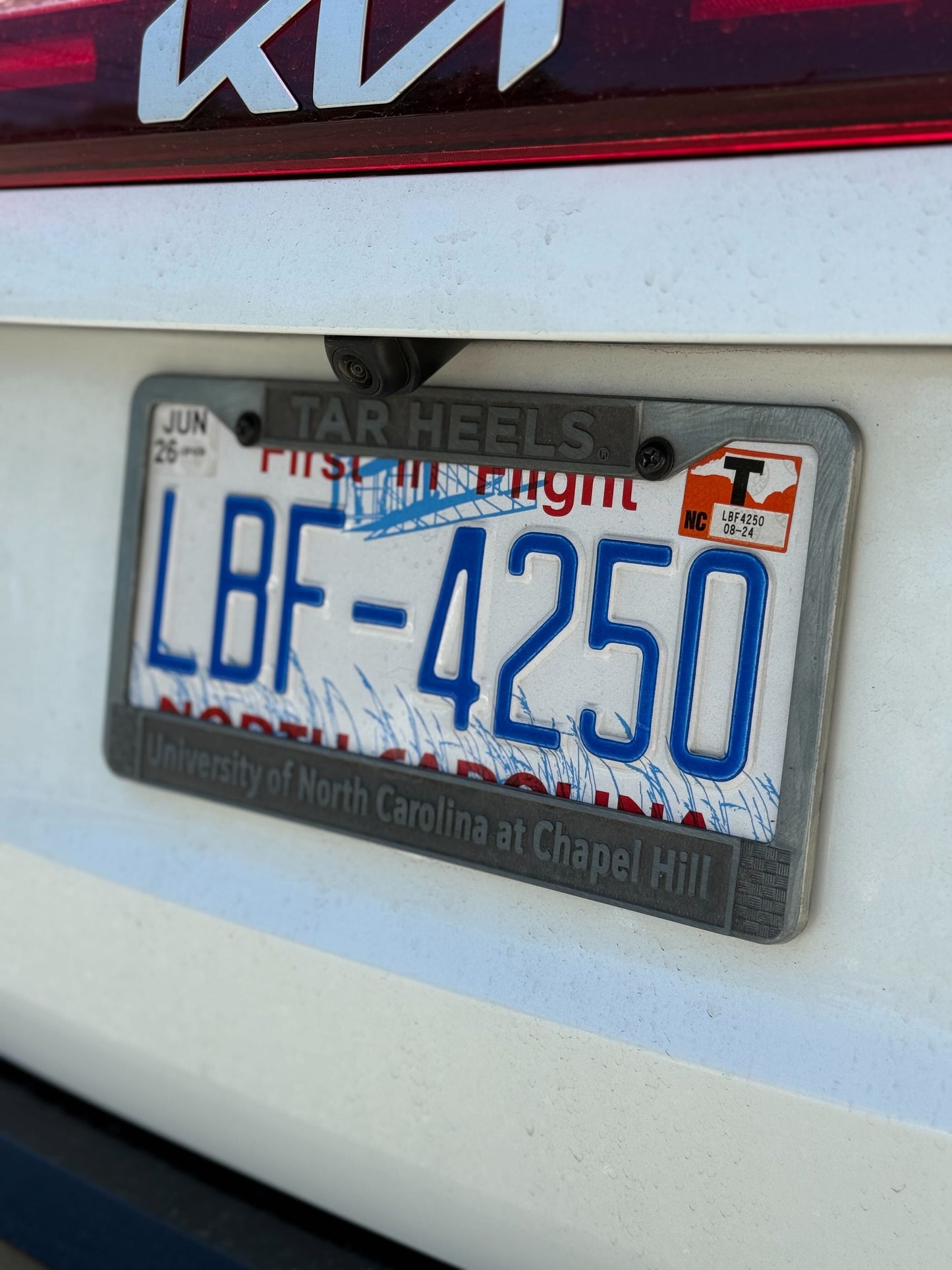 North Carolina Tar Heels Pewter Auto Plate Frame