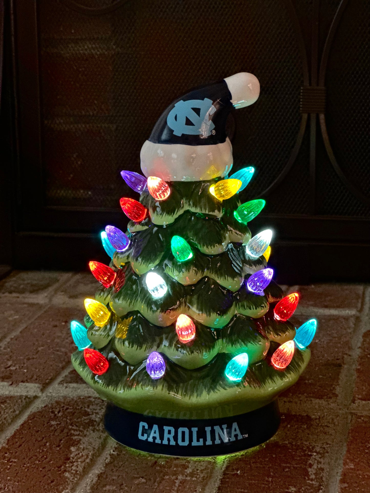 North Carolina Tar Heels Light Up Christmas Tree 8"