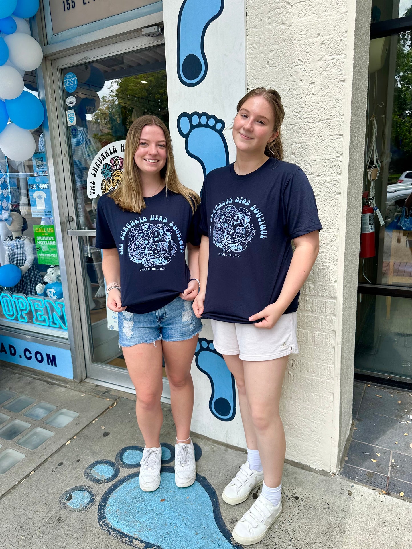 Shrunken Head Boutique Logo T-Shirt in Navy Soft Blend Material
