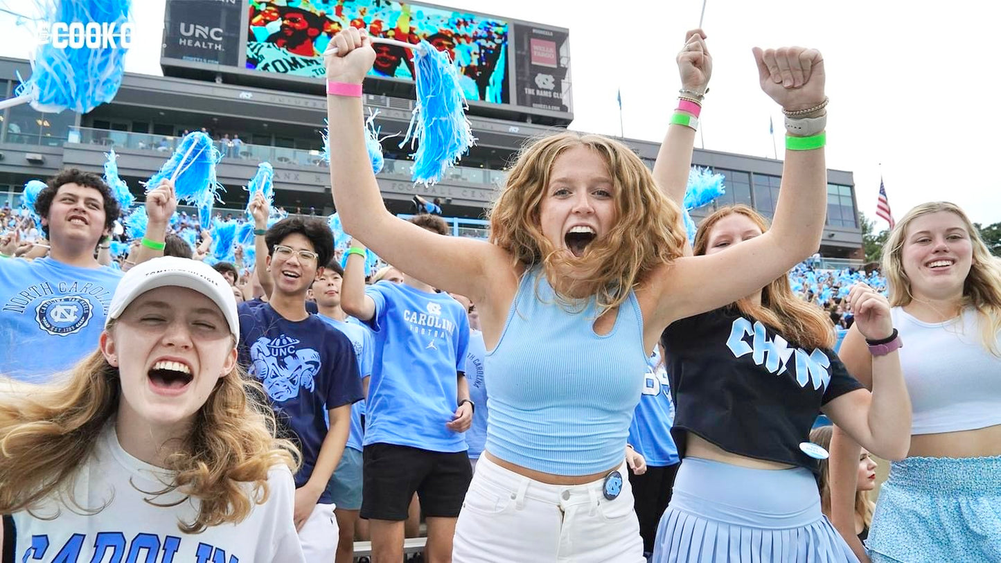 Chapel Hill North Carolina Rock Font Crop Top in Black