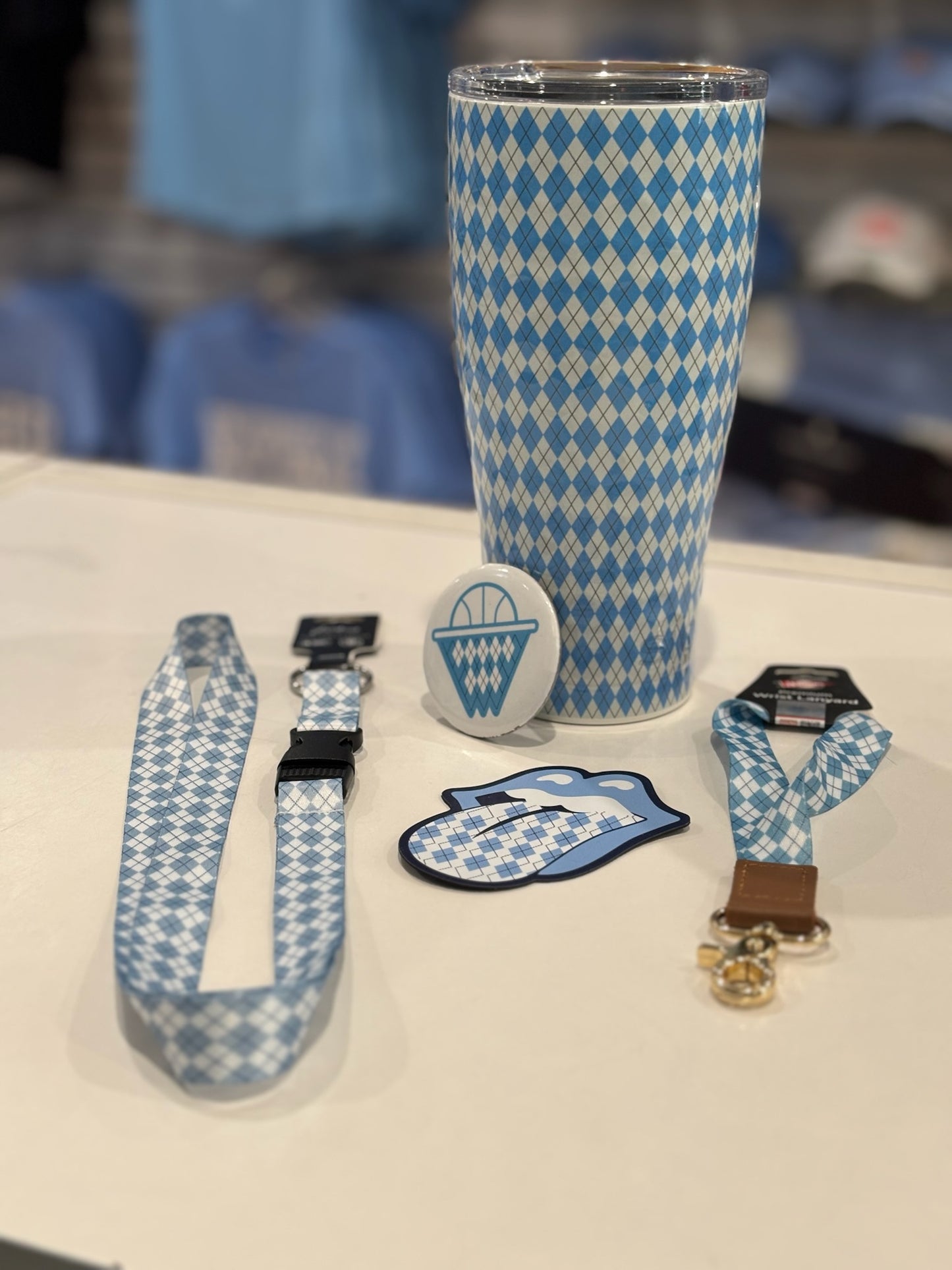 Carolina Blue Argyle Themed Gift Set