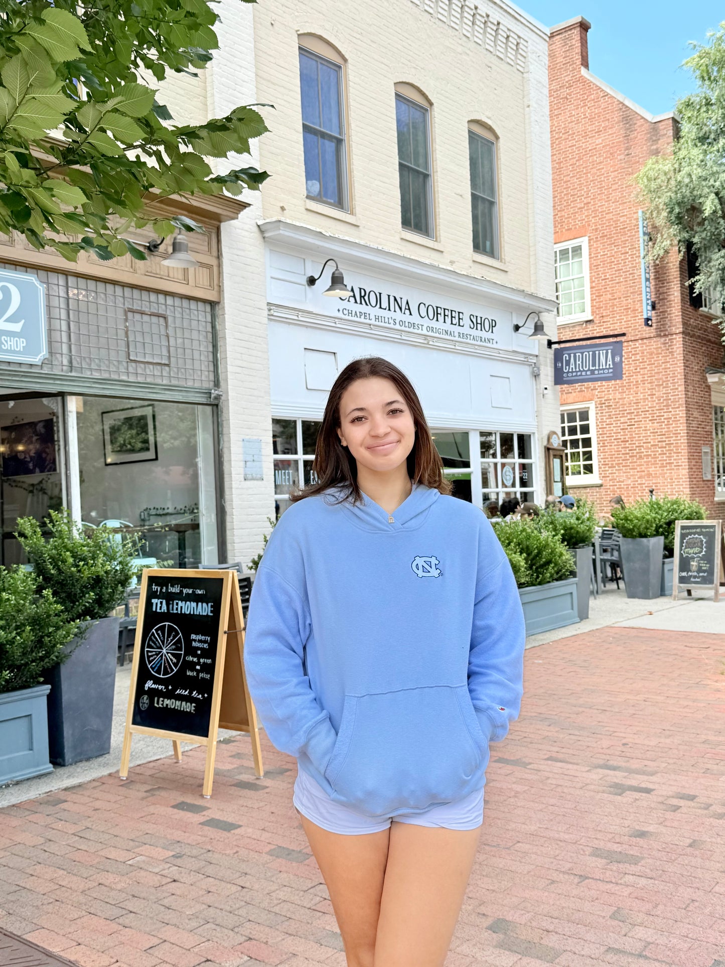 UNC Tar Heels Reverse Fleece Hoodie in Cashmere Blue