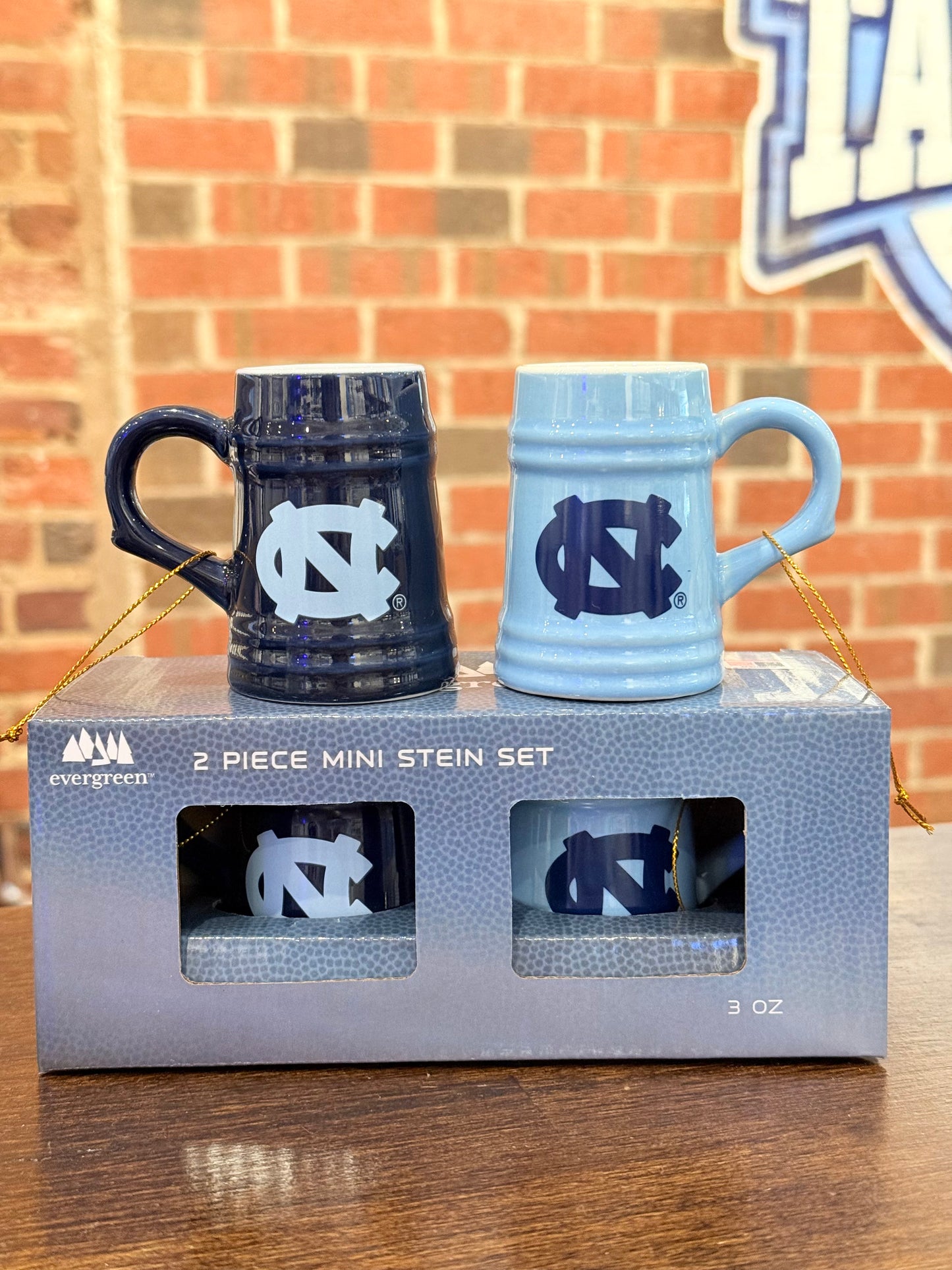 UNC Tar Heels Carolina Blue Mini Ceramic Stein