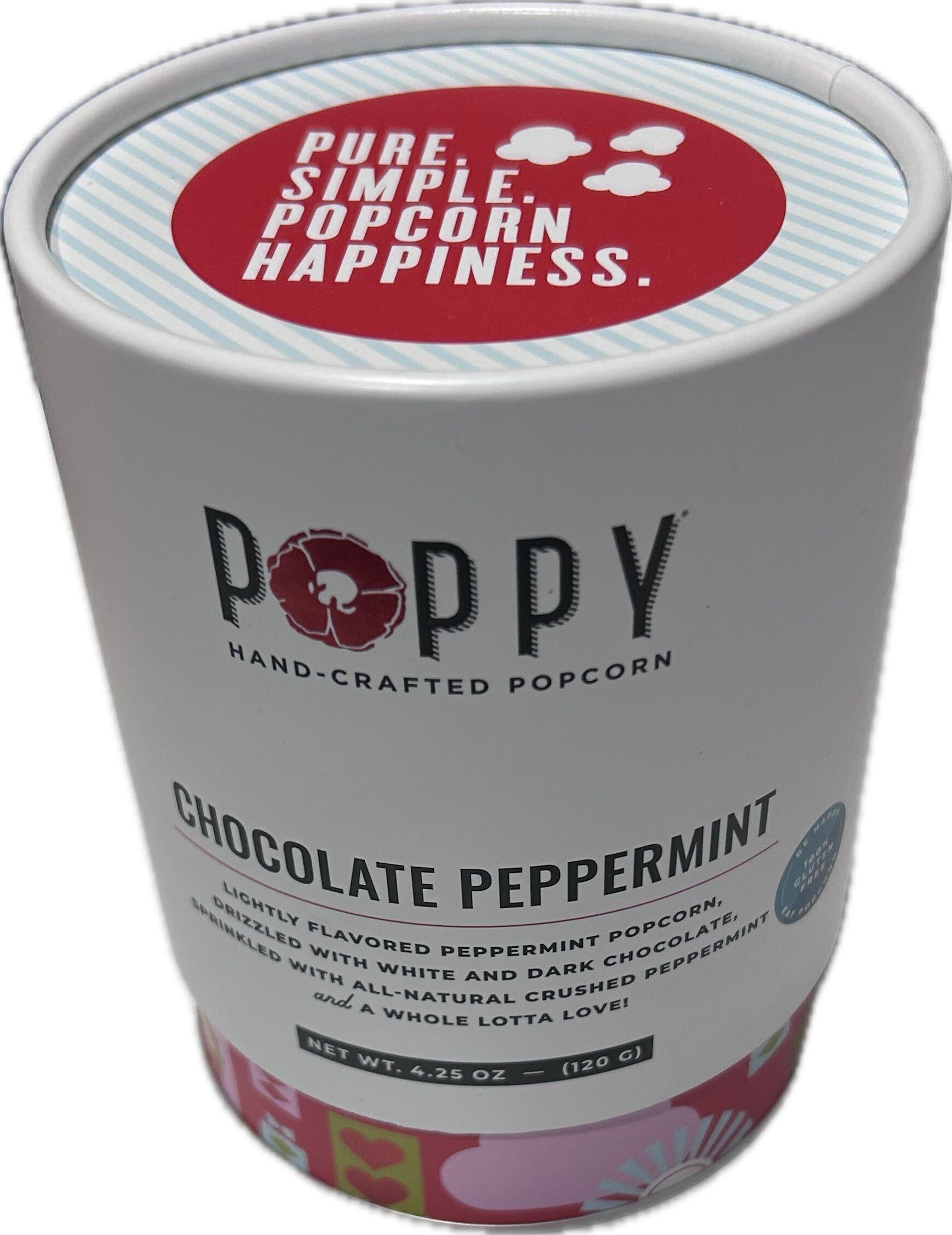 Chocolate Peppermint Hand-Crafted Popcorn by Poppy - 4.25 oz