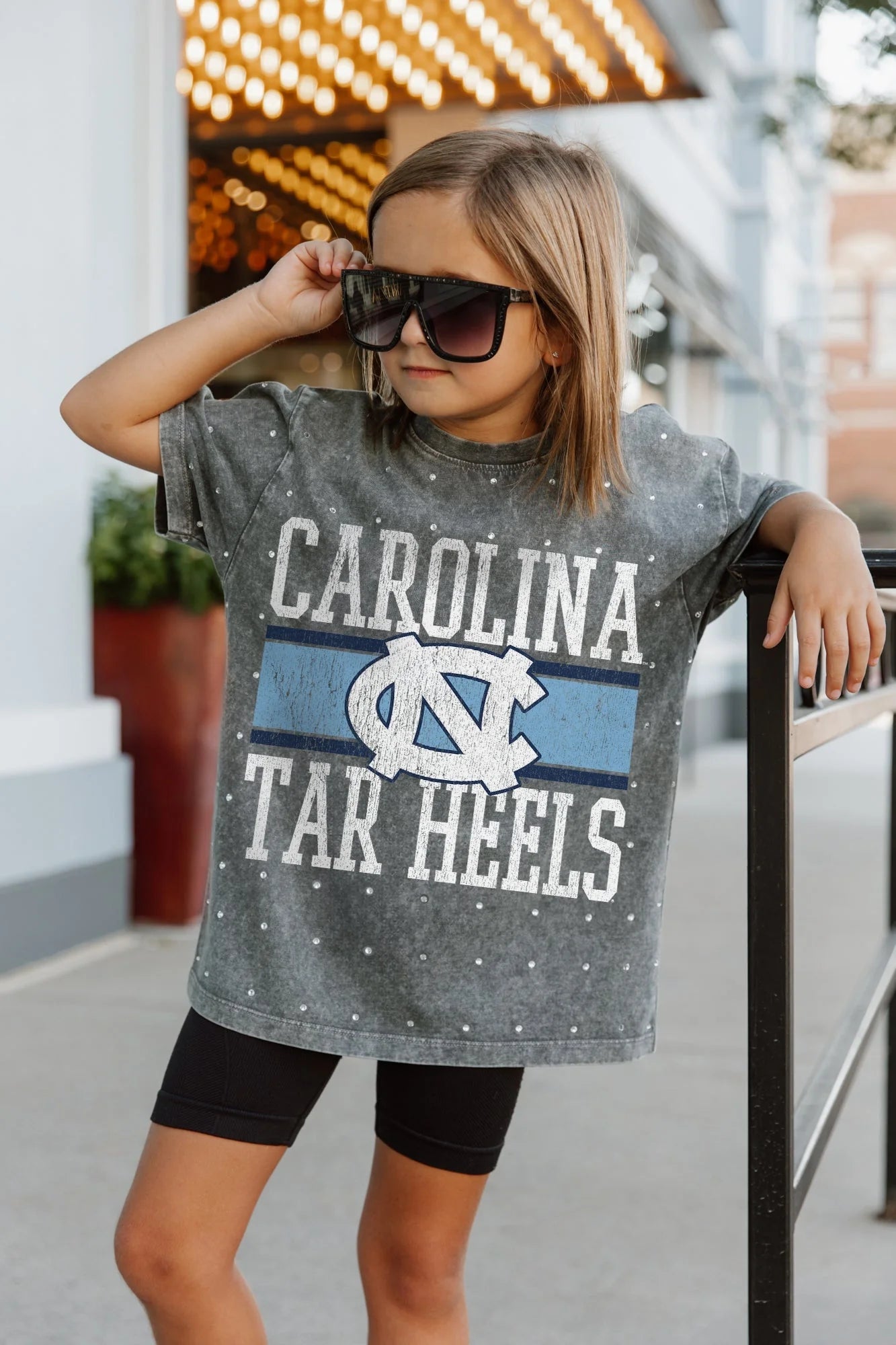 North Carolina Tar Heels Kid's Mini Rhinestone T-Shirt