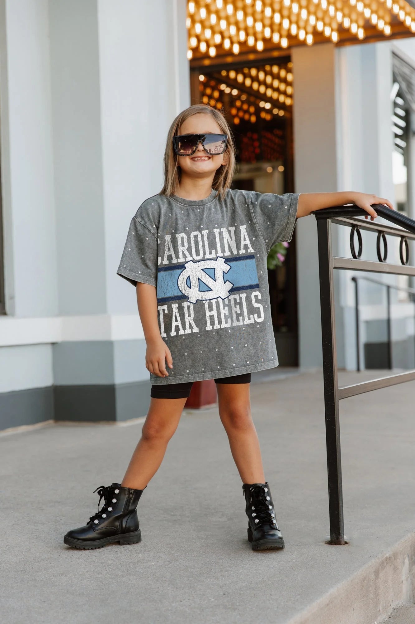 North Carolina Tar Heels Kid's Mini Rhinestone T-Shirt