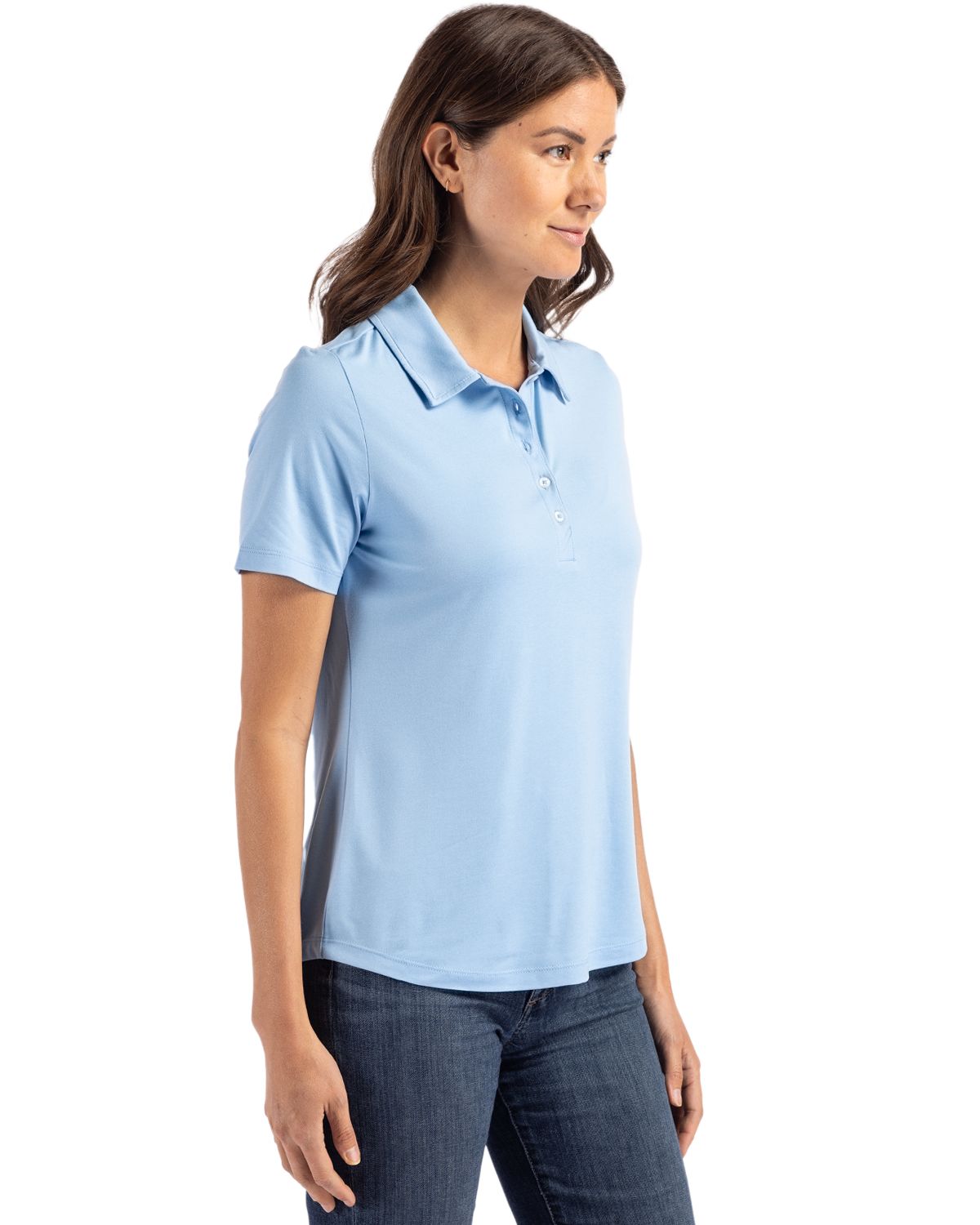 Carolina Blue Women's Athletic Polo Shirt by Cutter and Buck