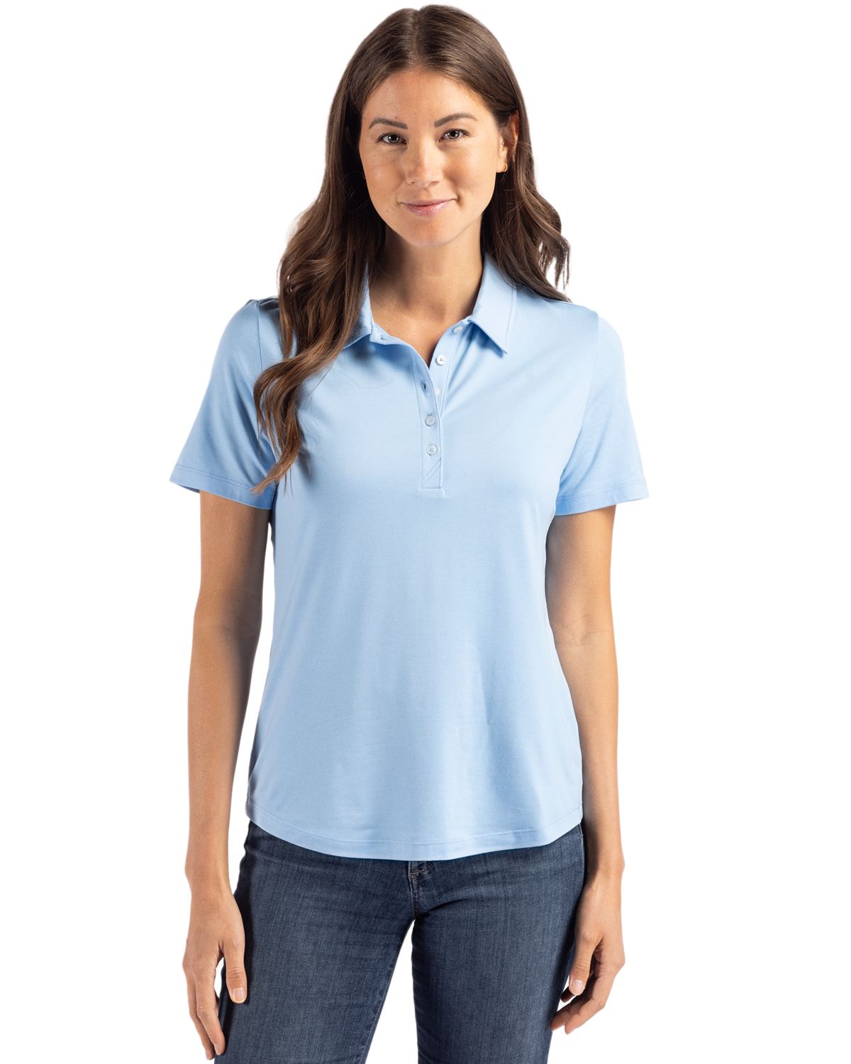Carolina Blue Women's Athletic Polo Shirt by Cutter and Buck