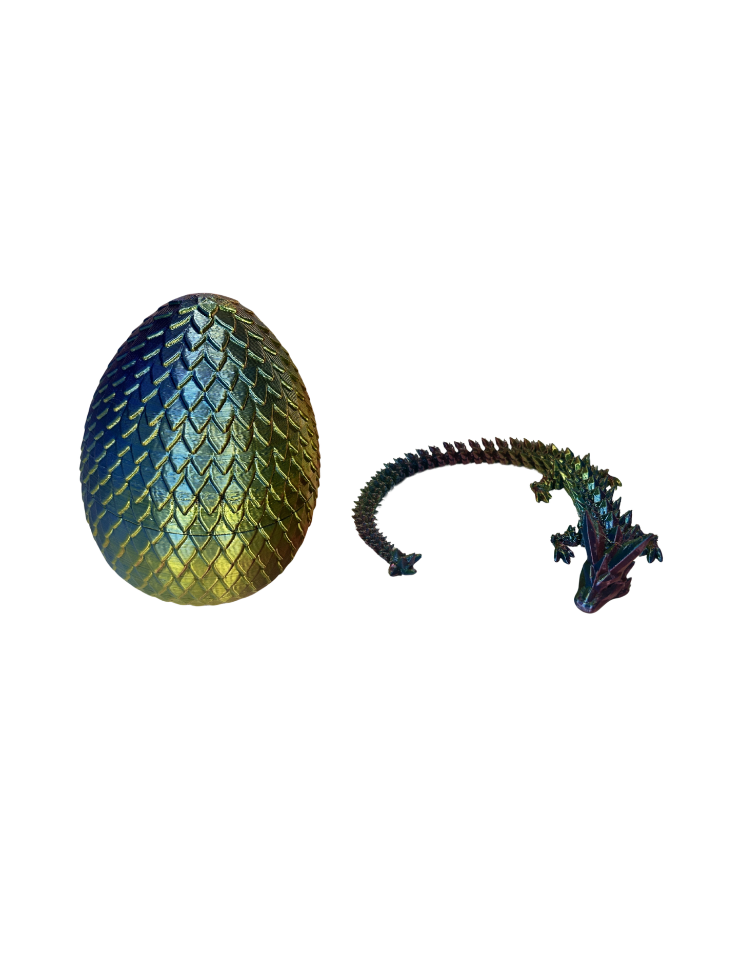 Multi-Color 3D Printed Small Dragon and Egg