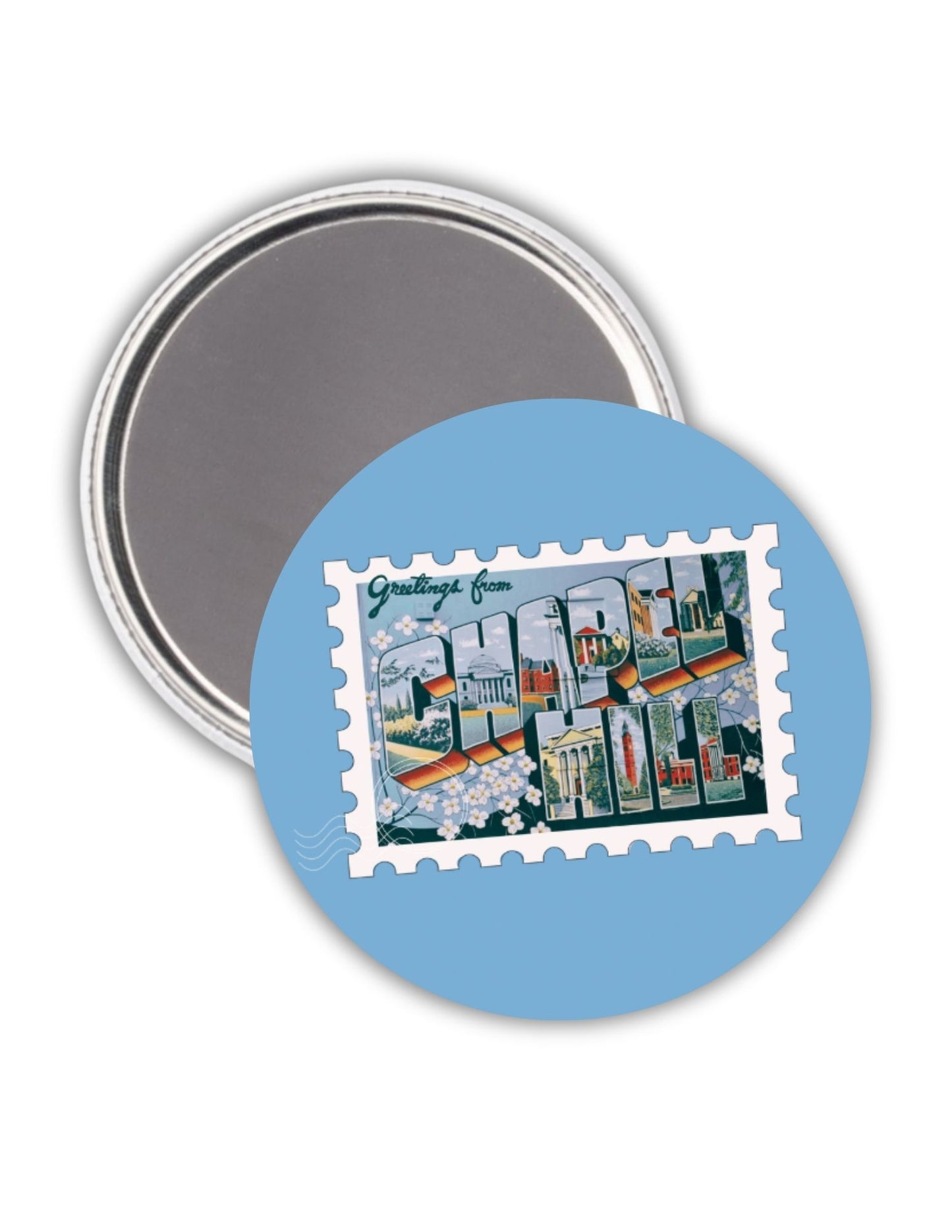 Chapel Hill Stamp Button Magnet