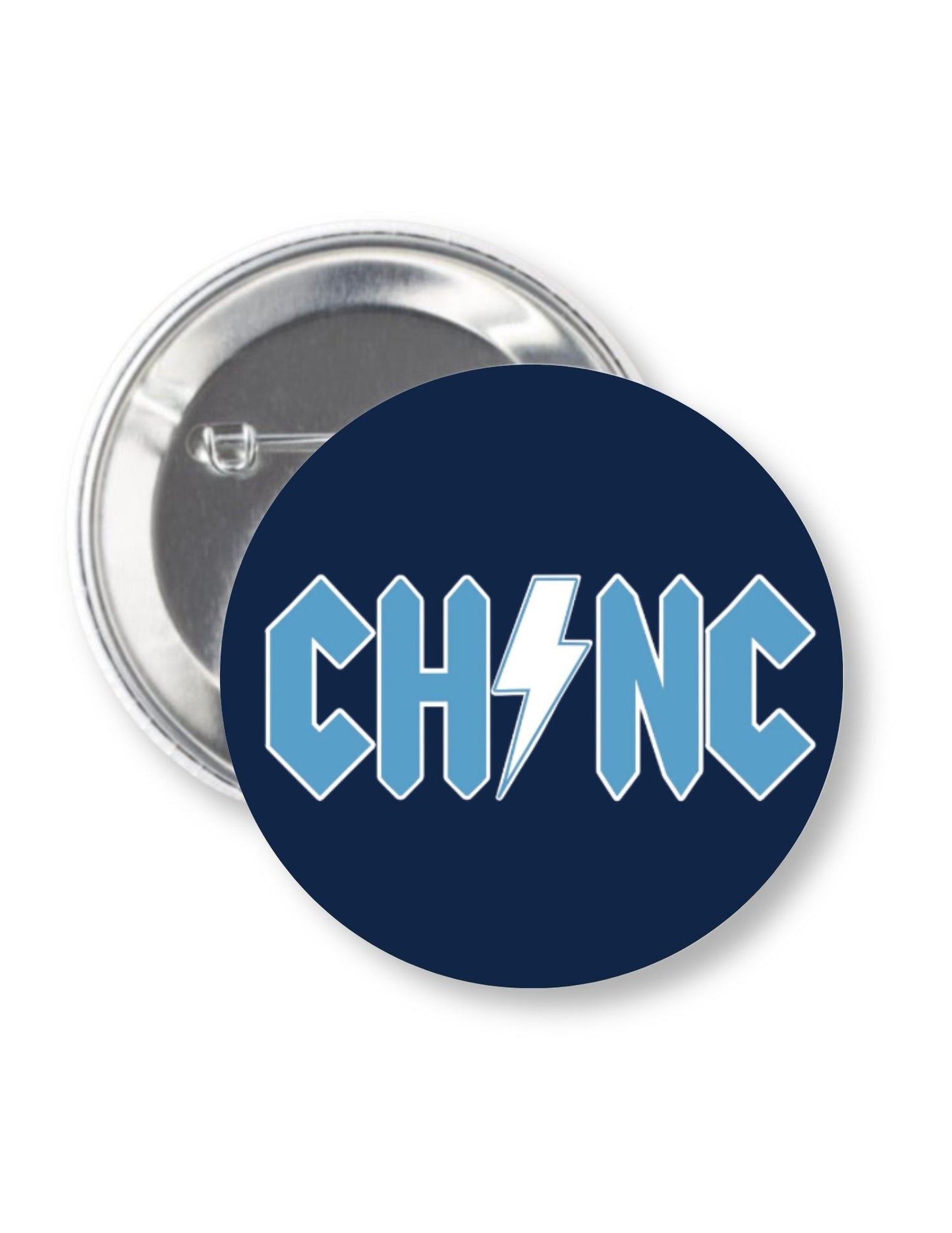 Chapel Hill NC Rock Font Button Pin 2.25"