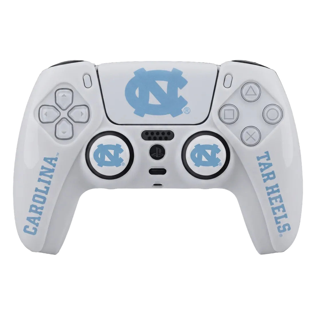 North Carolina Tar Heels PS5 Controller Cover in White Silicone