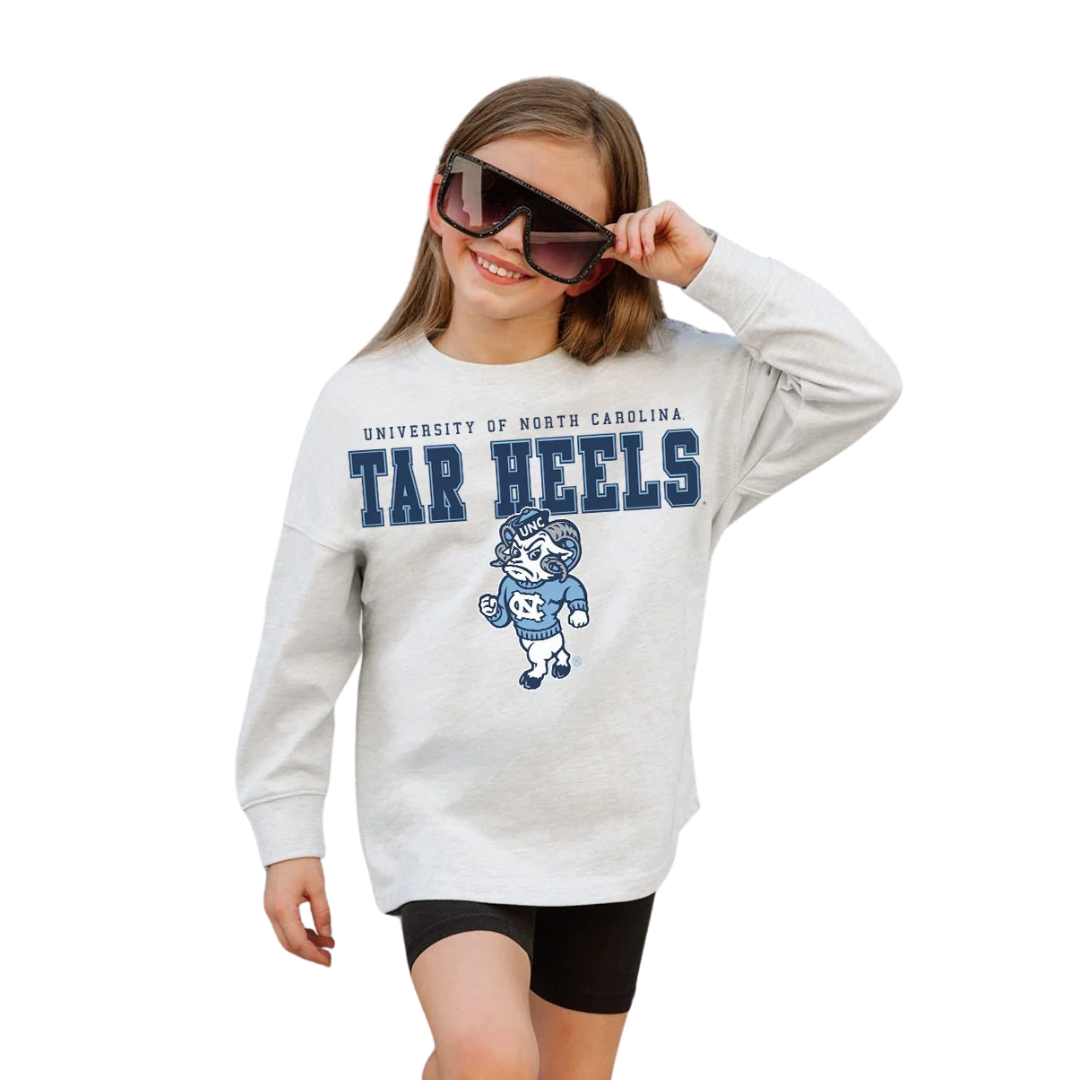 Tar Heels Big Goals Kid's Long Sleeve T-Shirt