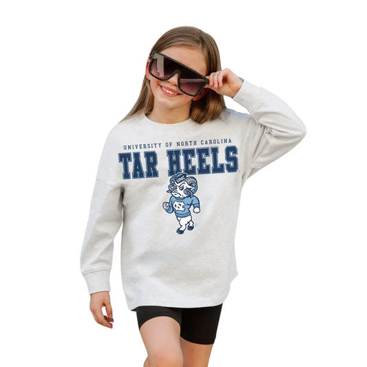 Tar Heels Big Goals Kid's Long Sleeve T-Shirt