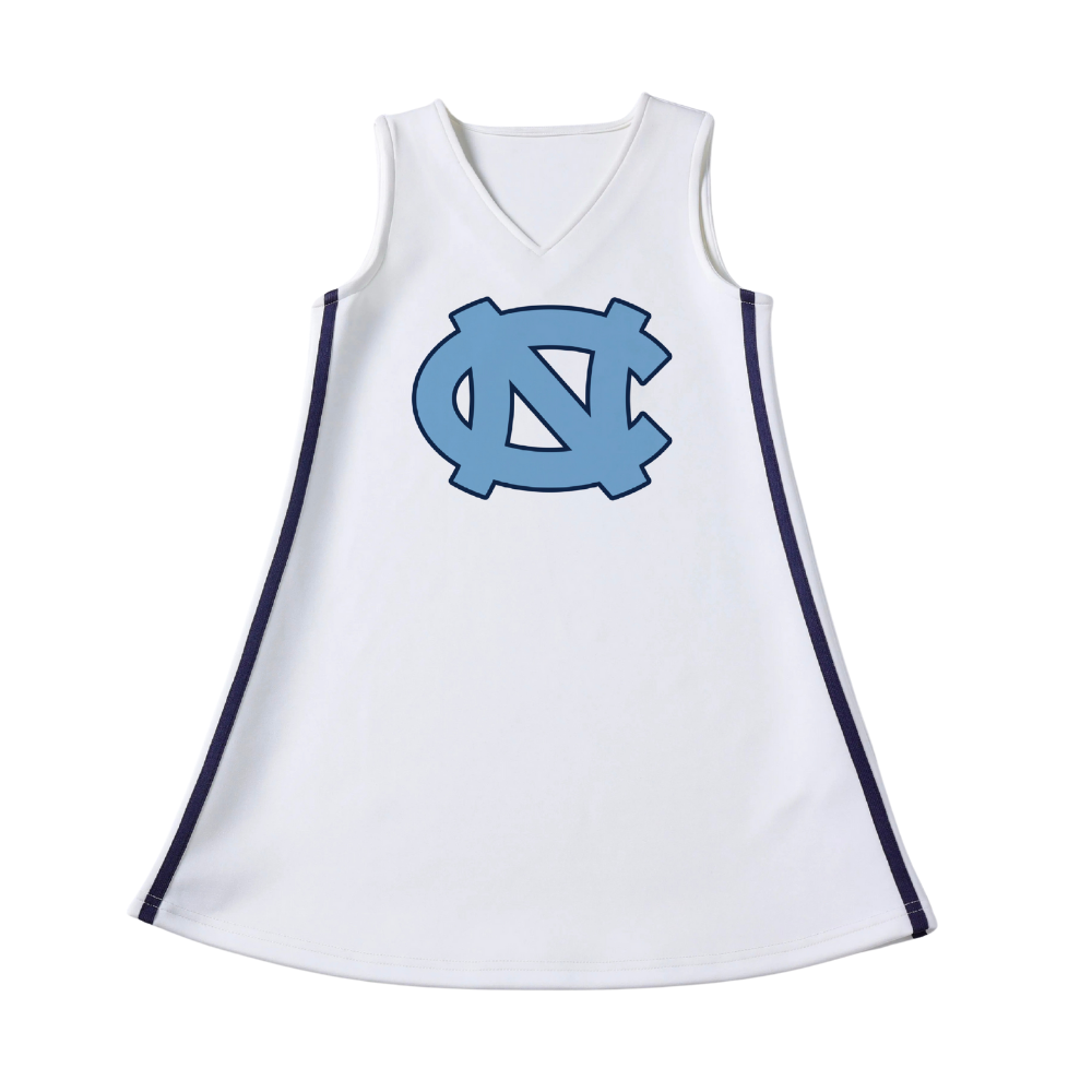 Carolina Tar Heels White Cheerleader Dress for Babies 12M Carolina Tar Heels White Cheerleader Dress for Babies 12M